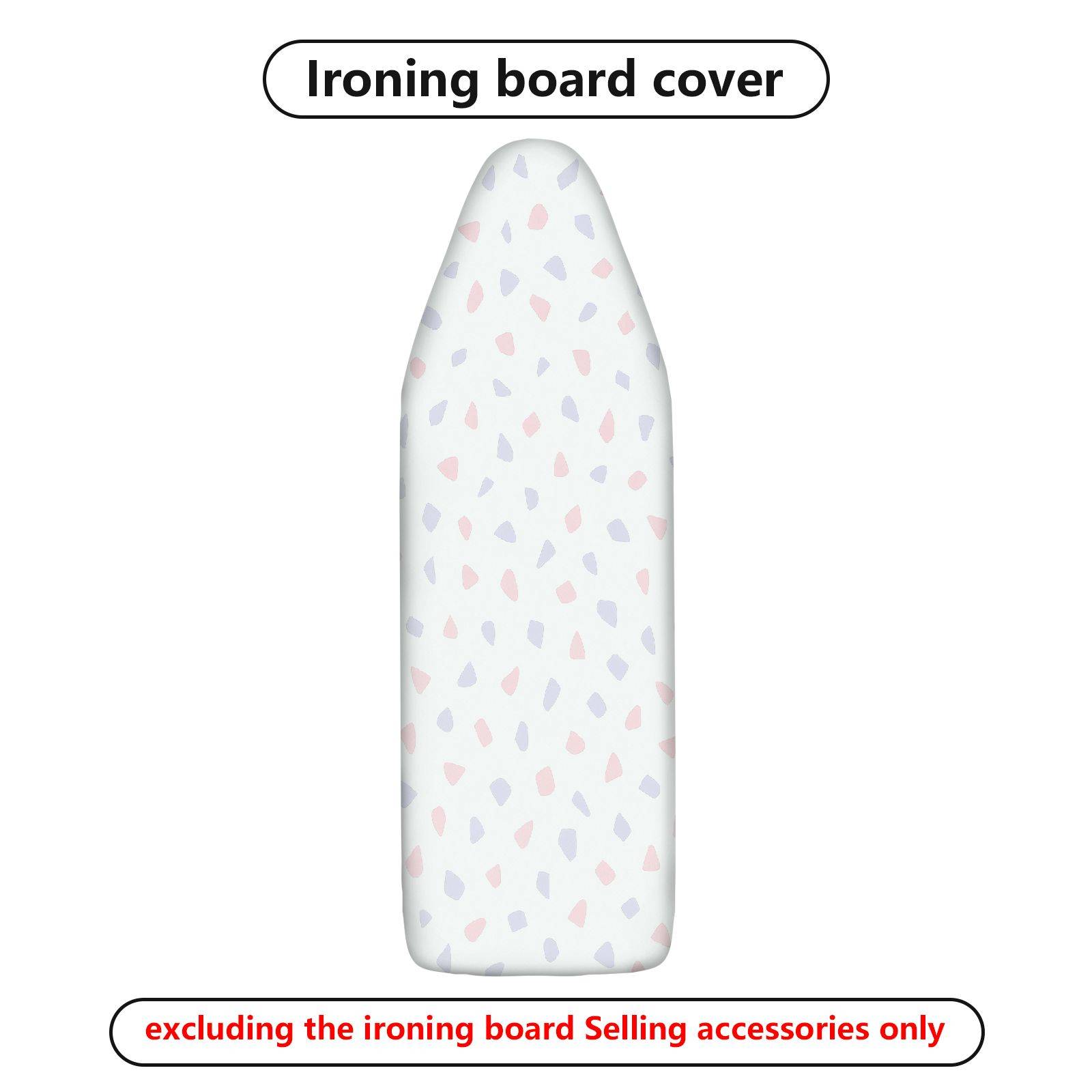 1-Piece Abstract Pattern White Dotted  Ironing Board Cover, Universal Size, Without Board