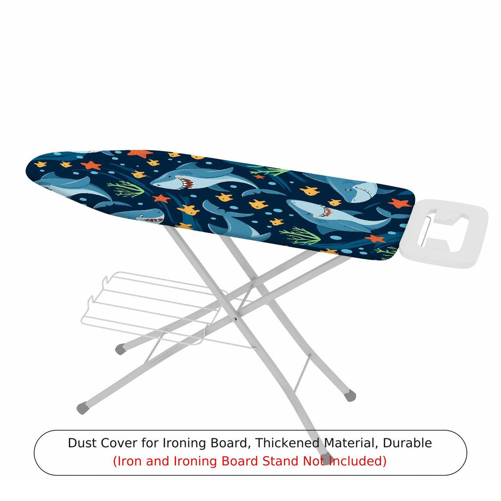 1-Piece Shark Ocean Fish  Ironing Board Cover, Universal Size, Without Board