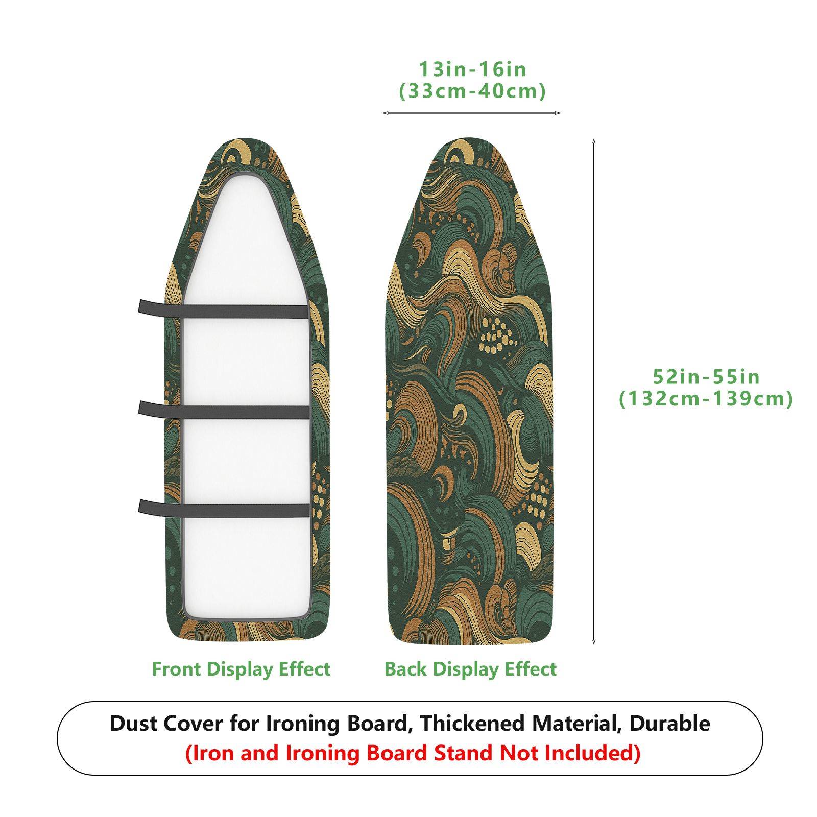 1-Piece Retro Wave Pattern Elegant  Ironing Board Cover, Universal Size, Without Board