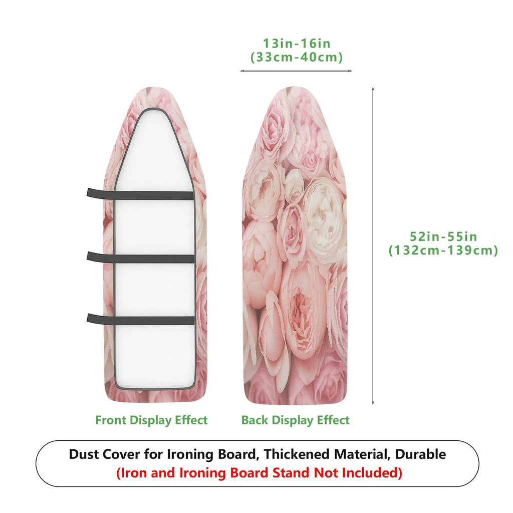 1-Piece Floral Pink White  Ironing Board Cover, Universal Size, Without Board