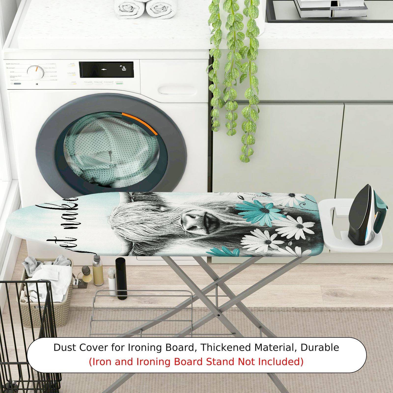 1-Piece Animal Floral Text  Ironing Board Cover, Universal Size, Without Board