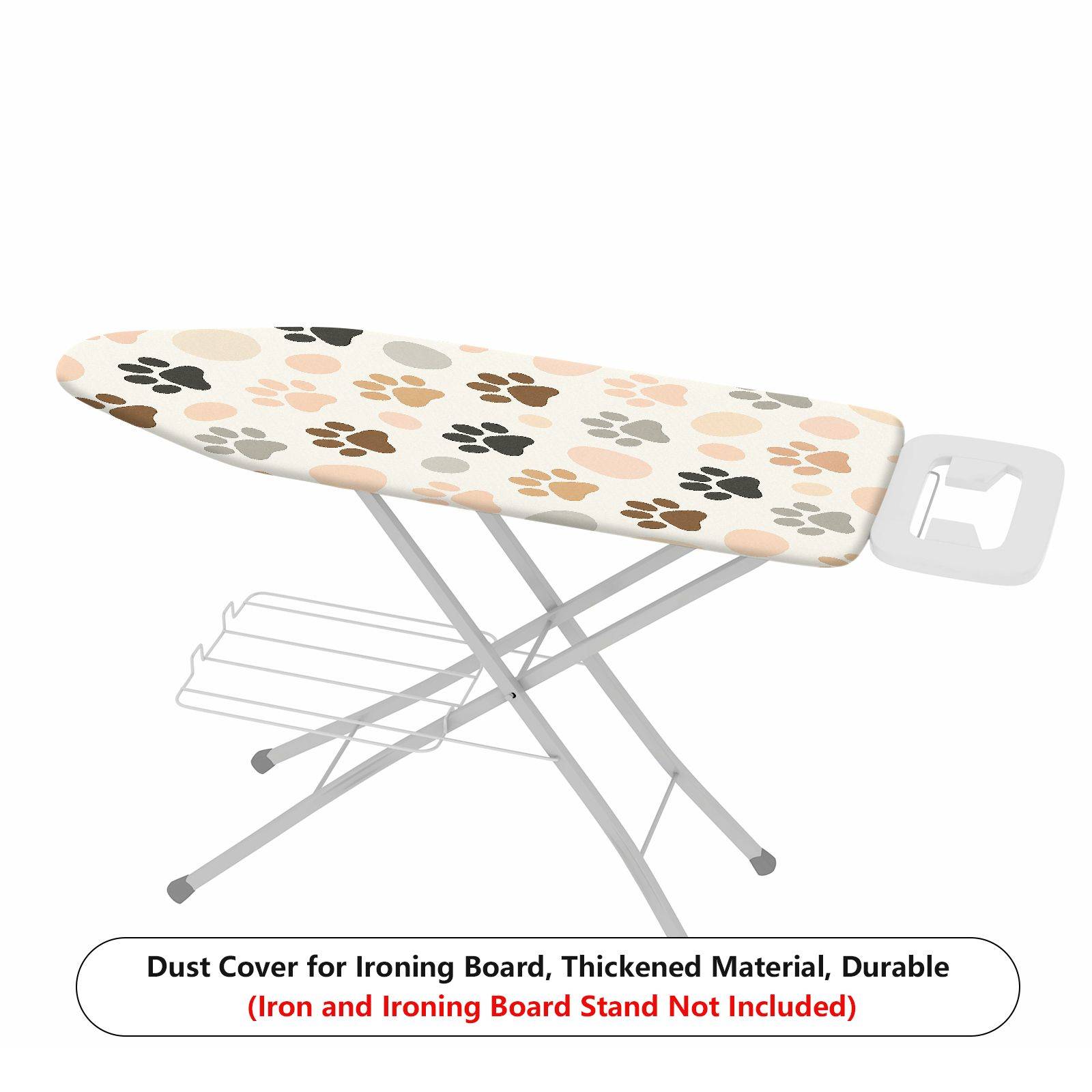 1-Piece Pawprint Pattern Beige Color Cute  Ironing Board Cover, Universal Size, Without Board