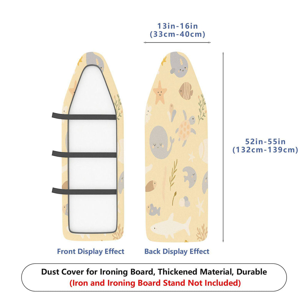 1-Piece Ocean Animals Underwater Sea  Ironing Board Cover, Universal Size, Without Board