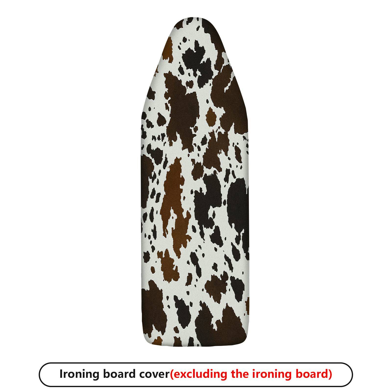 1-Piece Cow Pattern Animal Print Brown Black Theme  Ironing Board Cover, Universal Size, Without Board