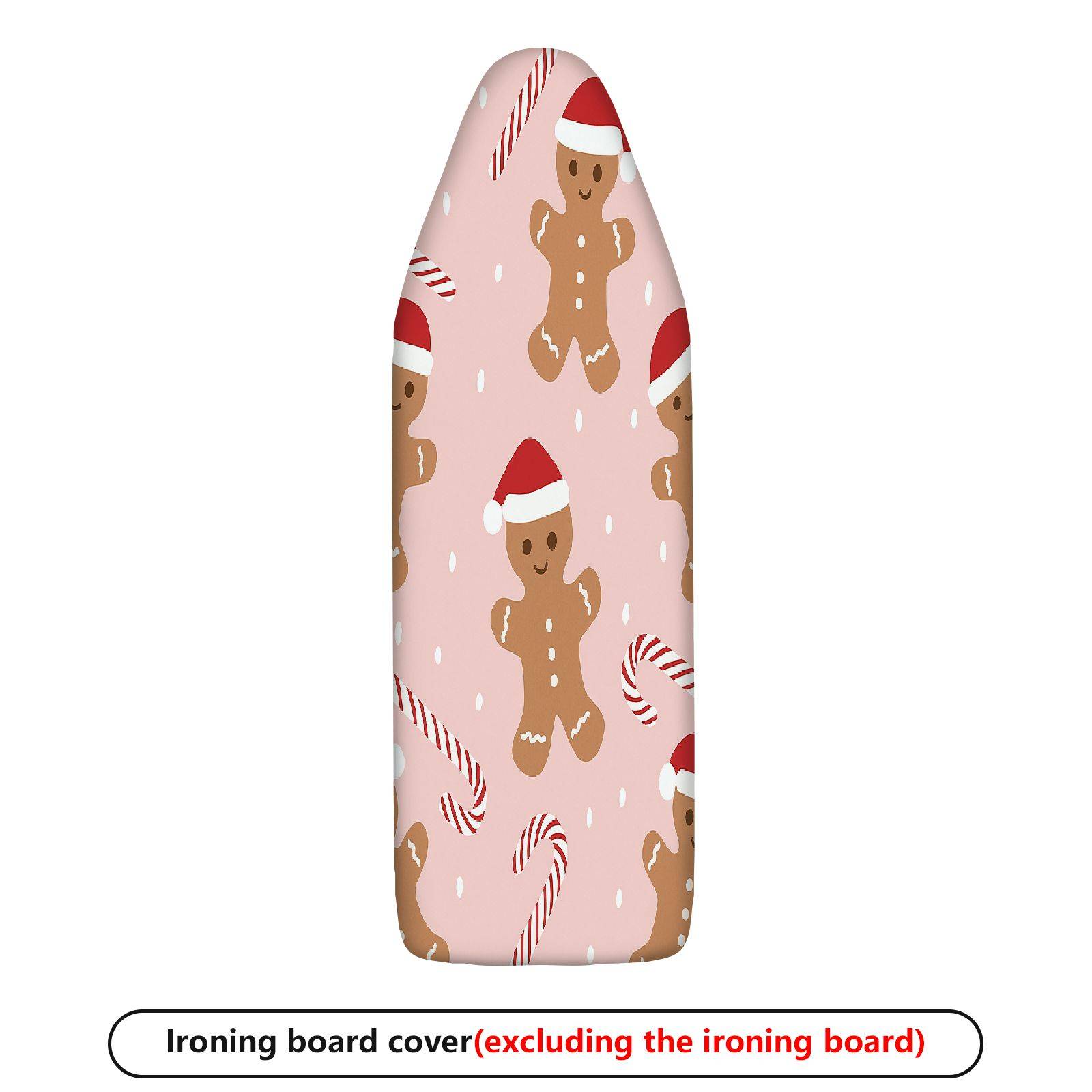 1-Piece Christmas Gingerbread Candy Cane  Ironing Board Cover, Universal Size, Without Board