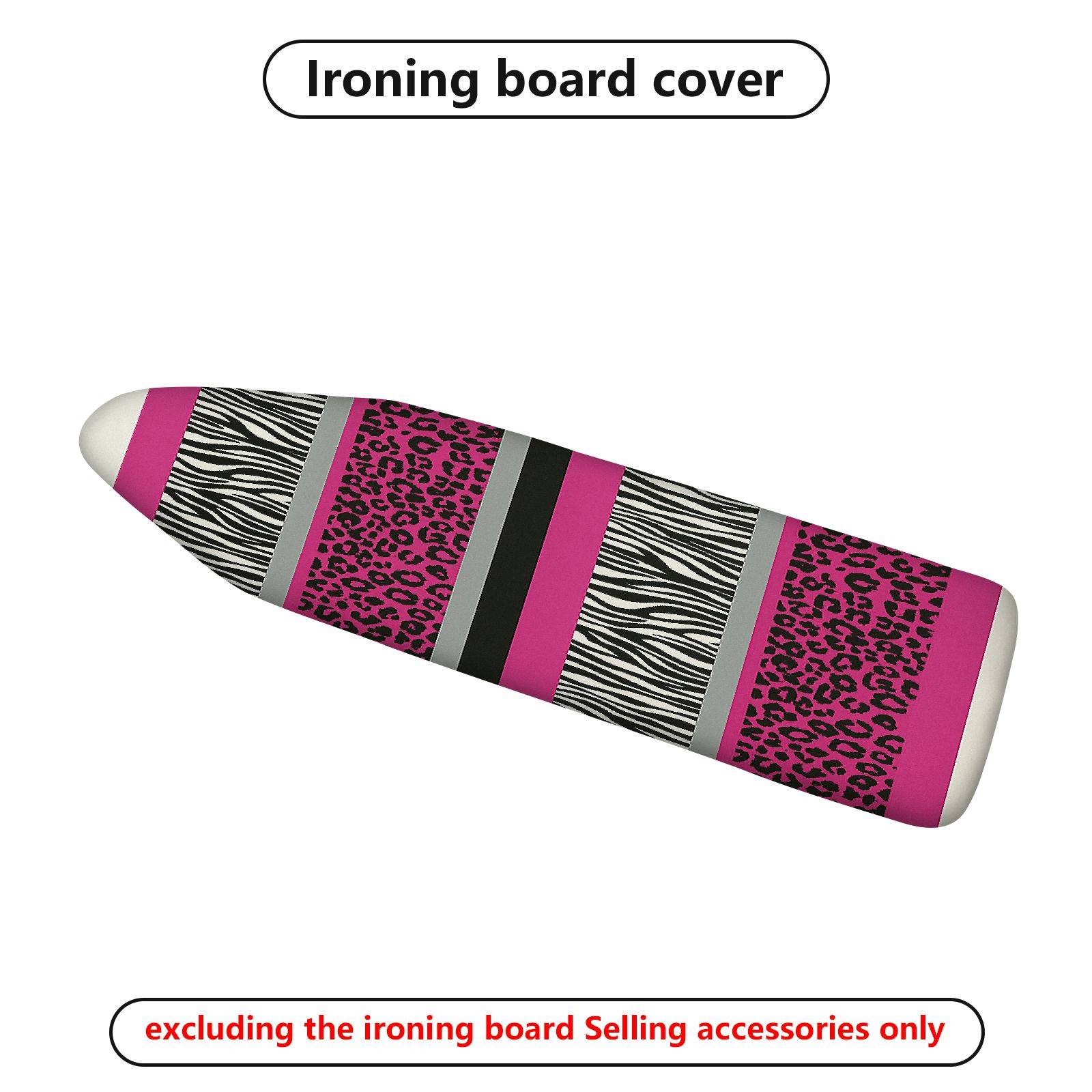 1-Piece Leopard Zebra Pink  Ironing Board Cover, Universal Size, Without Board
