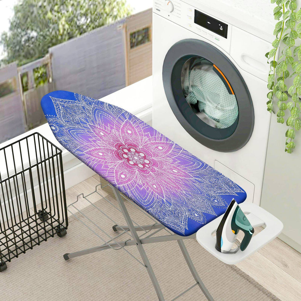 1-Piece Mandala Pink Blue  Ironing Board Cover, Universal Size, Without Board