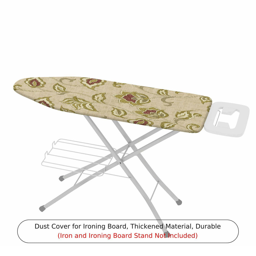 1-Piece Floral Beige Green  Ironing Board Cover, Universal Size, Without Board