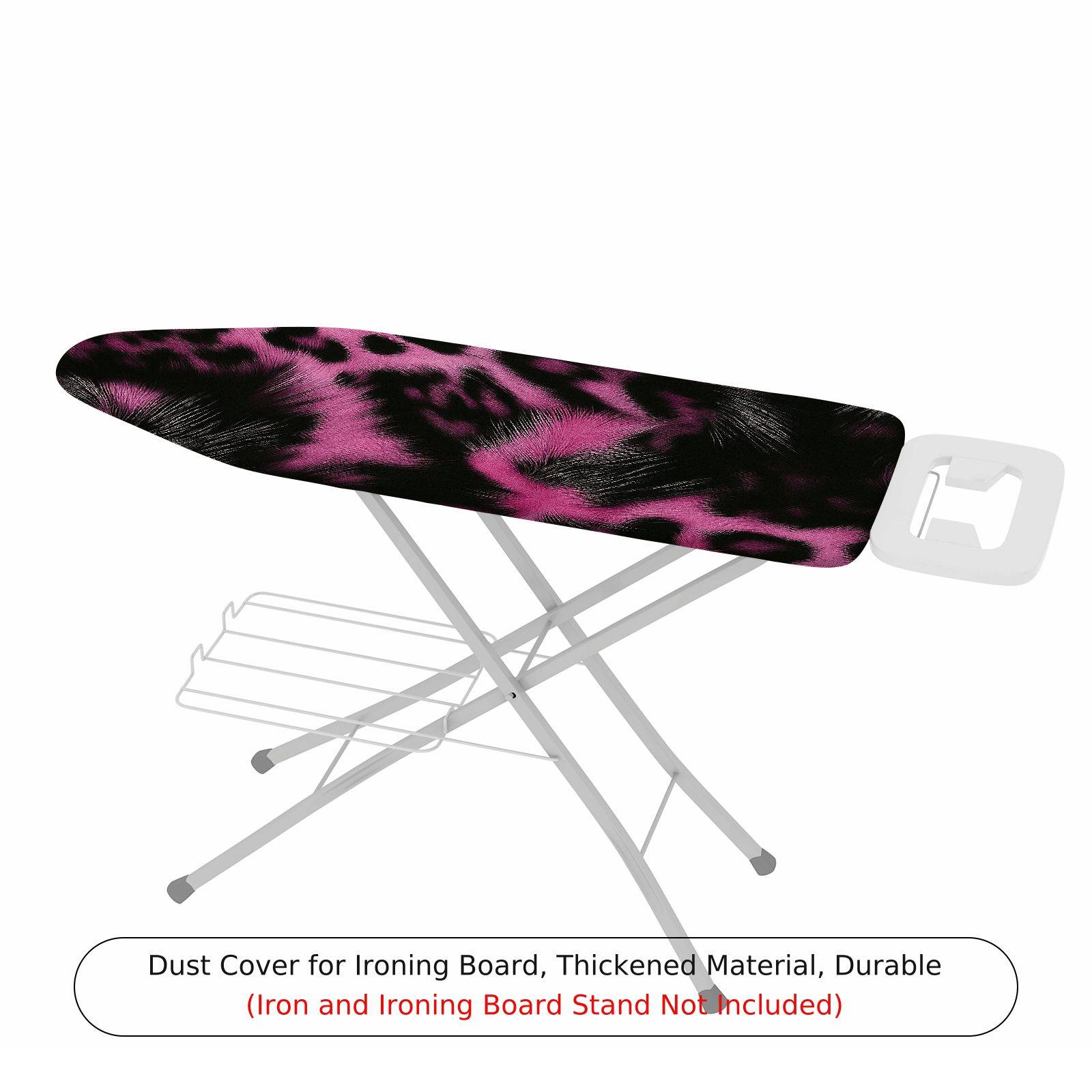 1-Piece Pink Black Leopard Pattern  Ironing Board Cover, Universal Size, Without Board