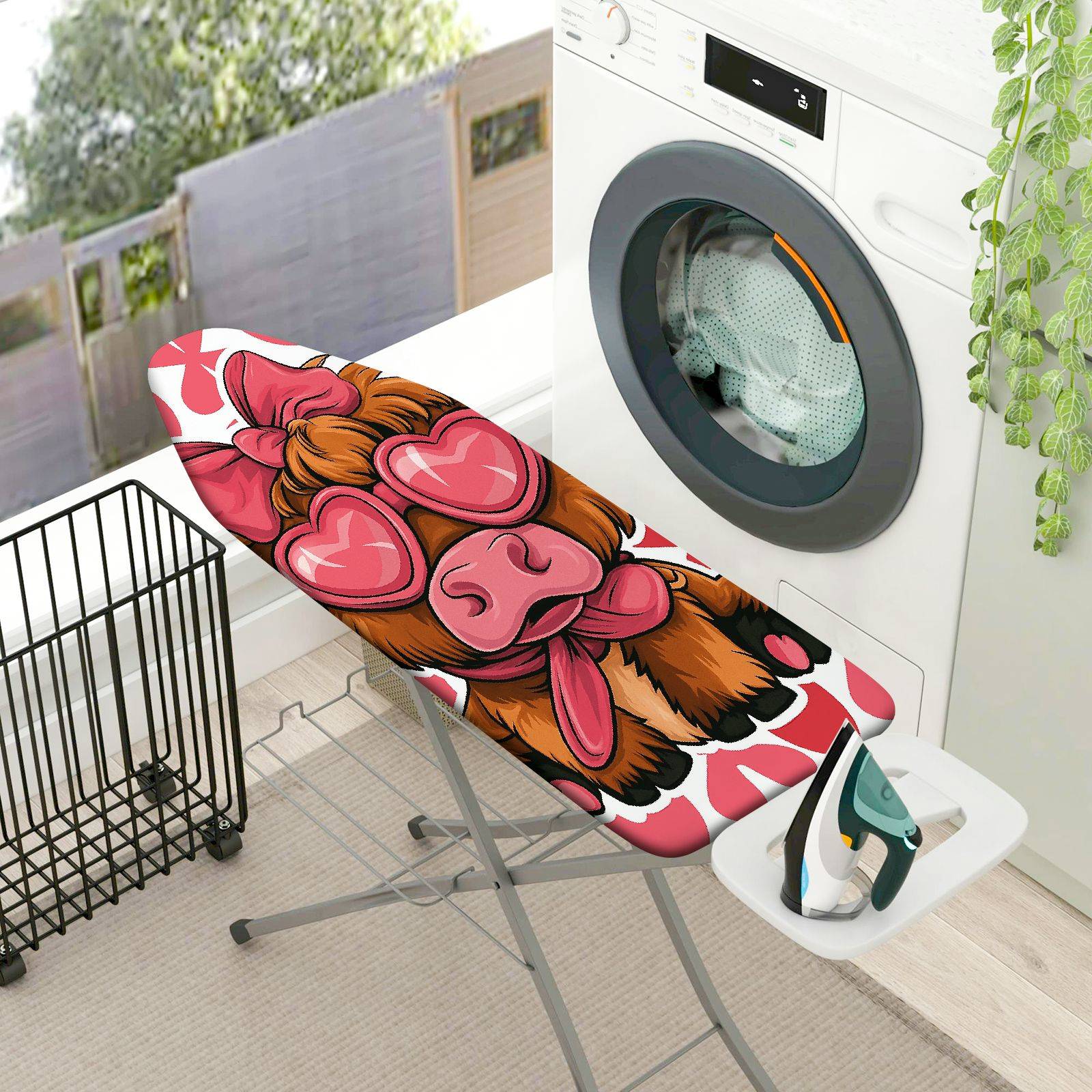 1-Piece Animal Love Fun  Ironing Board Cover, Universal Size, Without Board