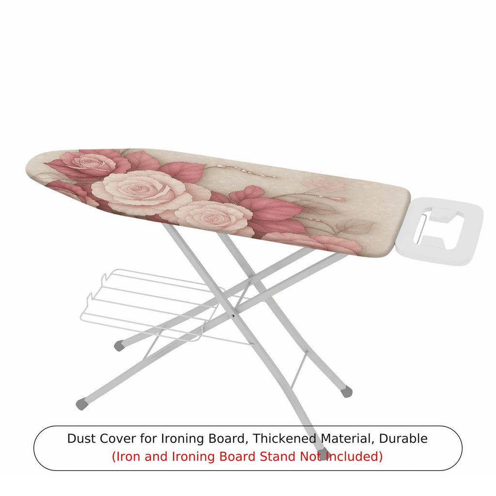 1-Piece Floral Rose Pink  Ironing Board Cover, Universal Size, Without Board
