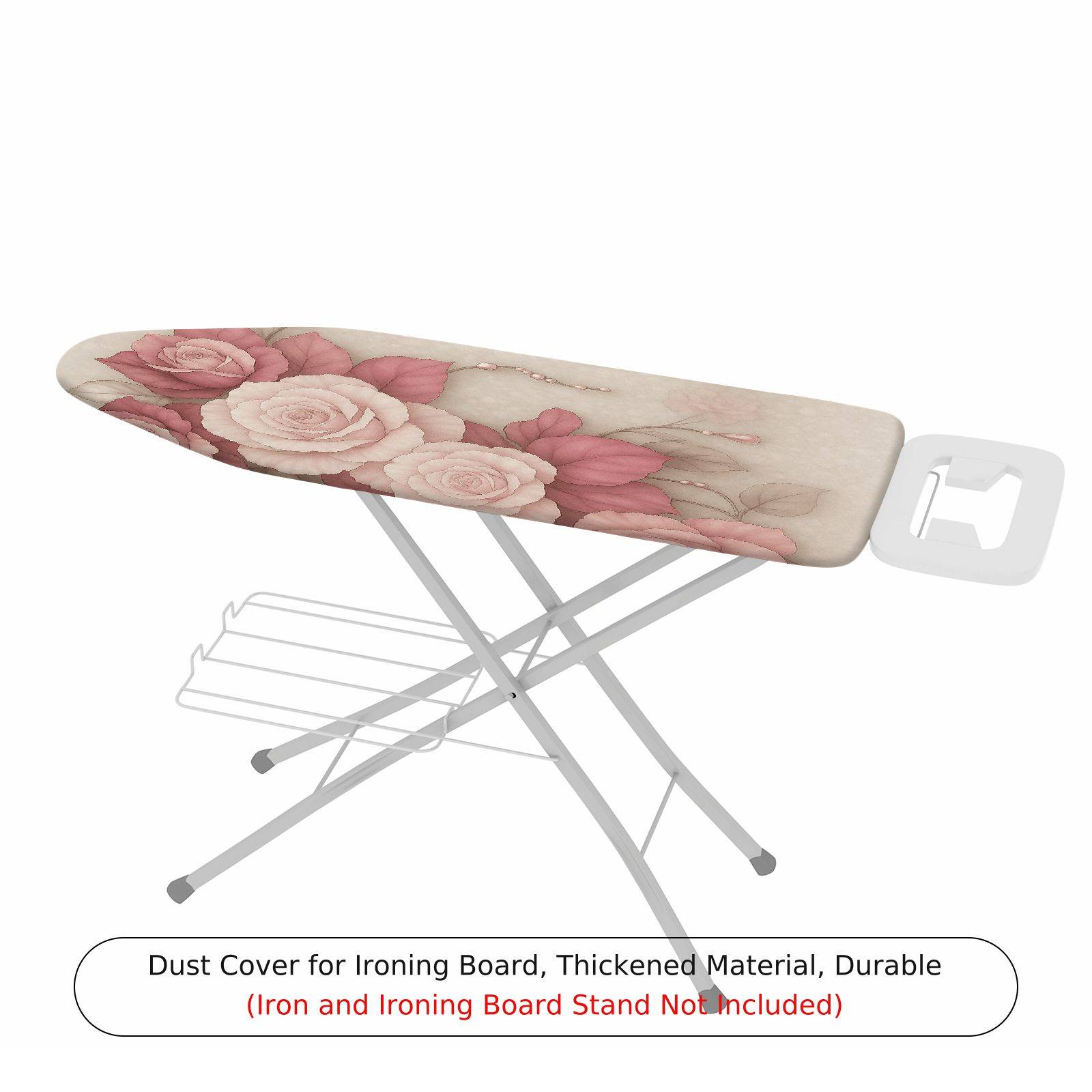 1-Piece Floral Rose Pink  Ironing Board Cover, Universal Size, Without Board