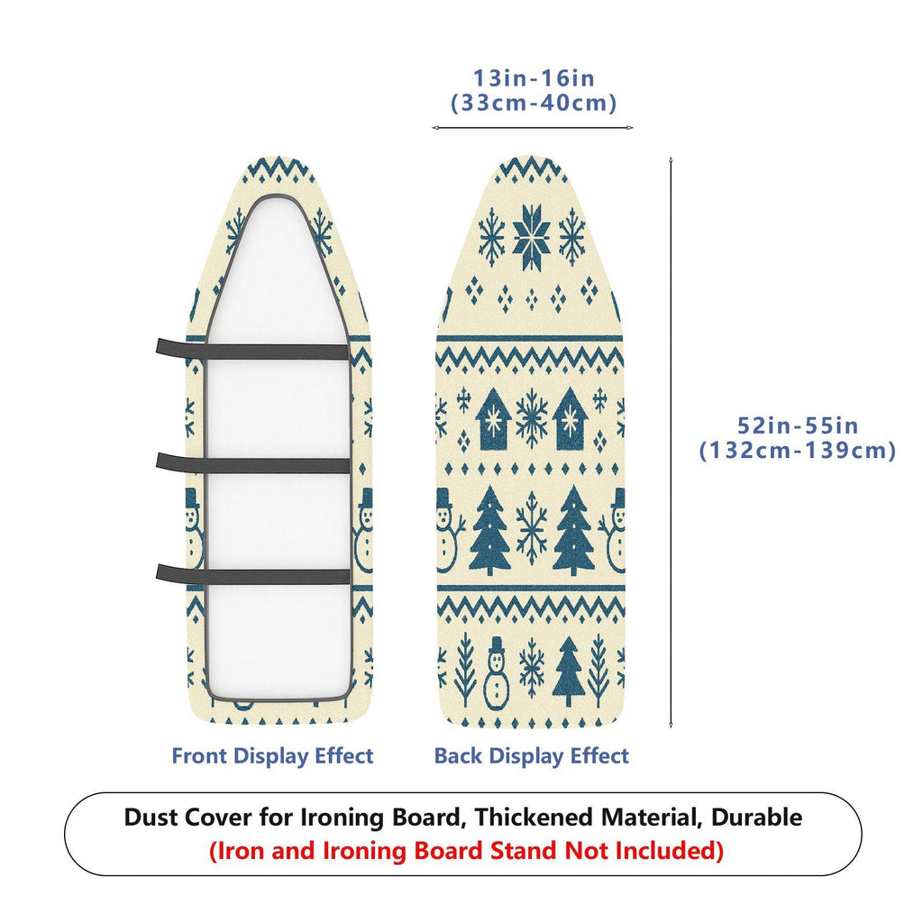 1-Piece Snowman Snowflake Christmas  Ironing Board Cover, Universal Size, Without Board