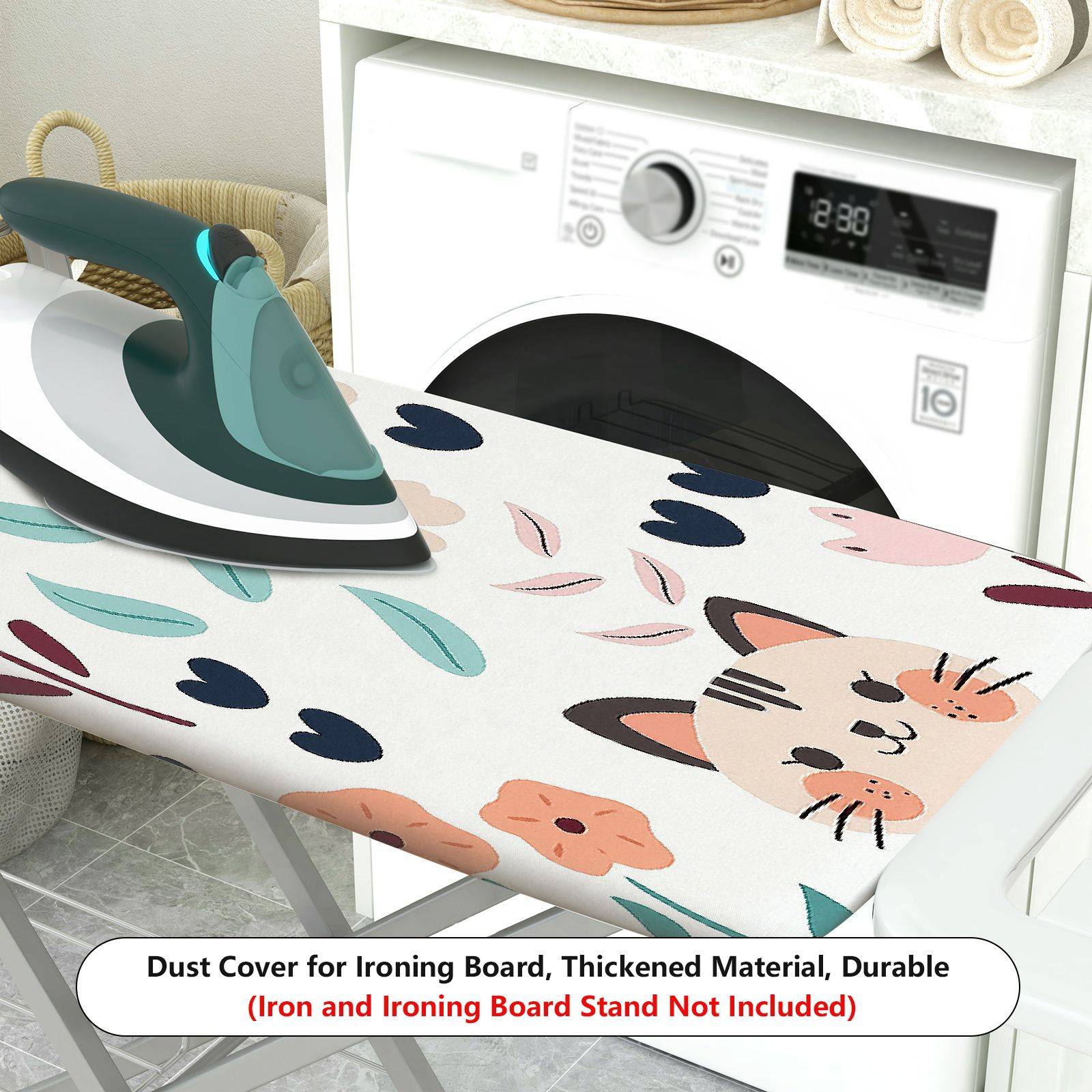 1-Piece Floral Animal Heart  Ironing Board Cover, Universal Size, Without Board