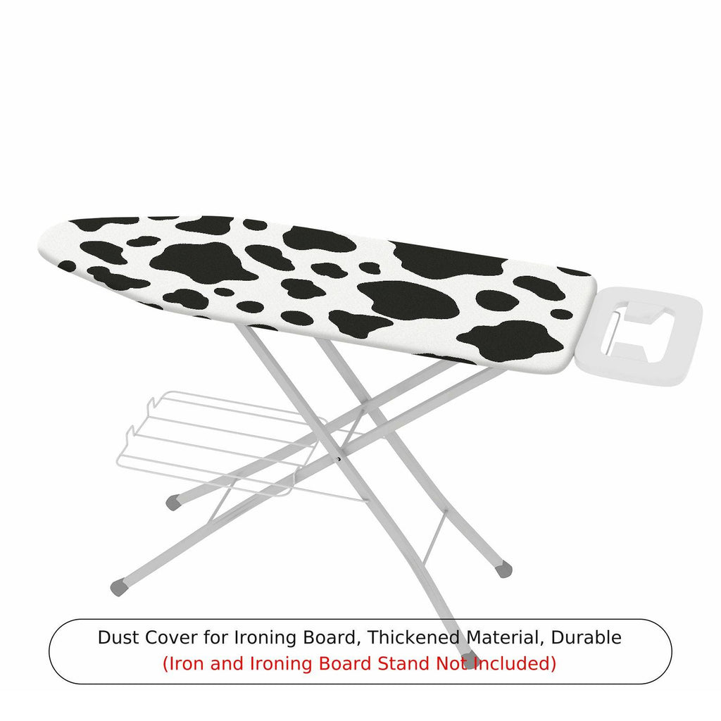 1-Piece Animal Print Cow Pattern Black And White  Ironing Board Cover, Universal Size, Without Board