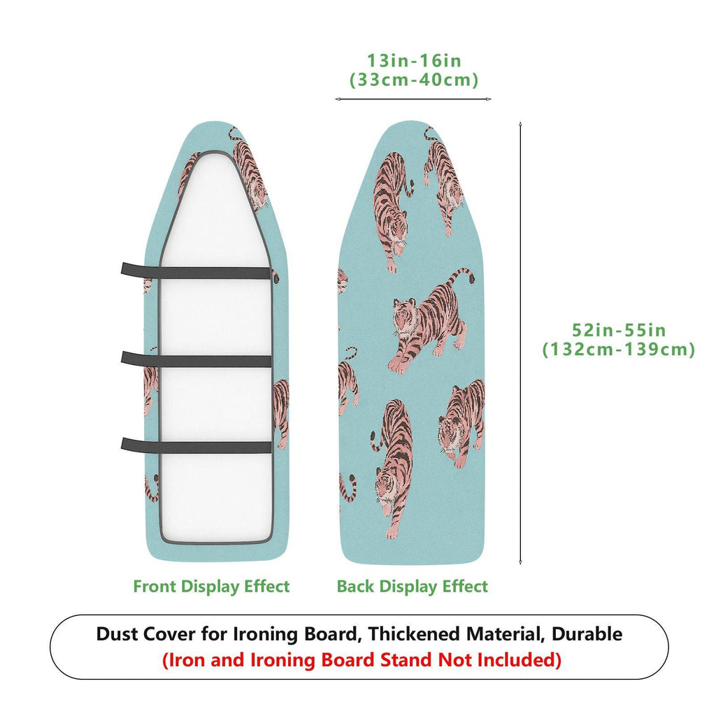 1-Piece Tiger Pattern Blue Animal Theme  Ironing Board Cover, Universal Size, Without Board