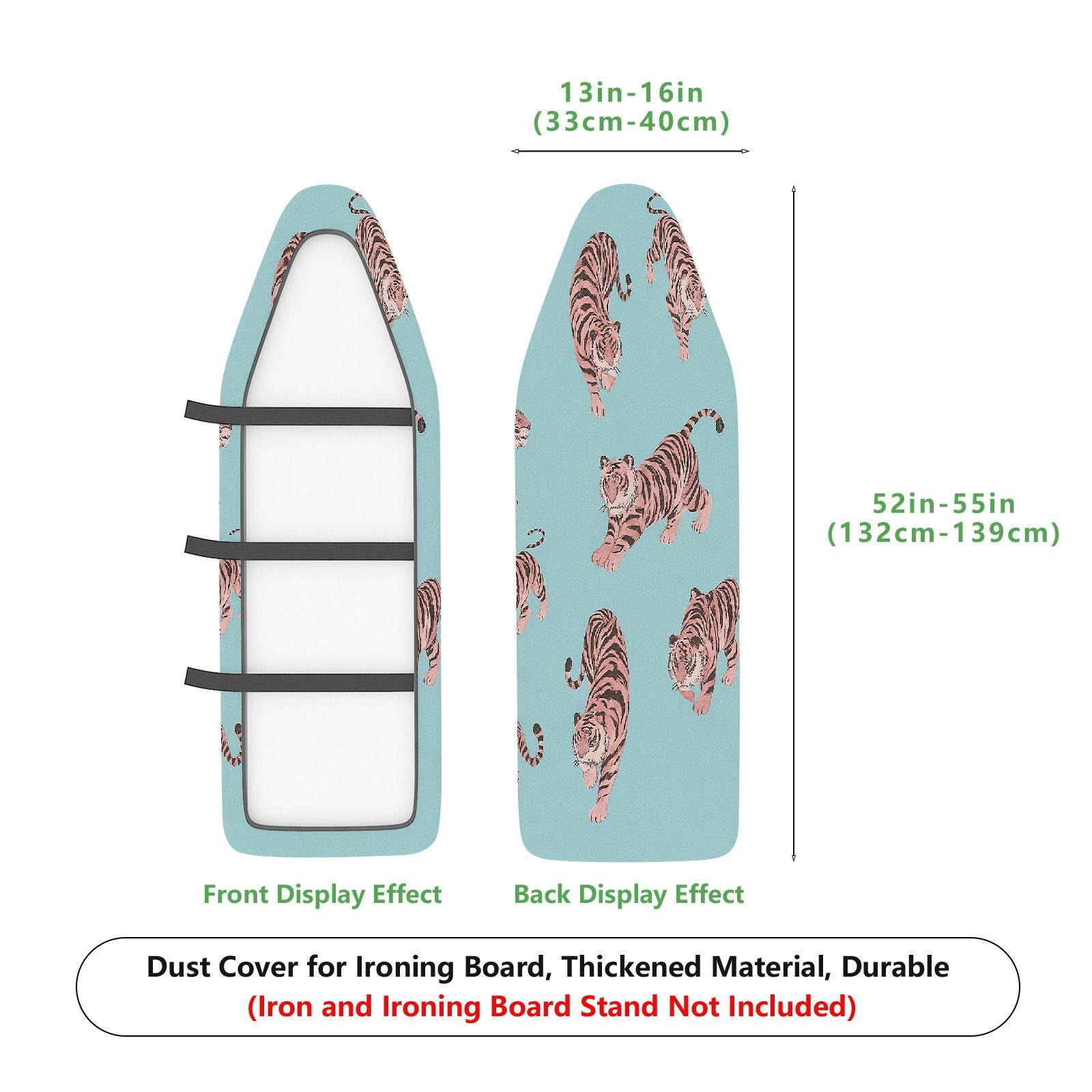 1-Piece Tiger Pattern Blue Animal Theme  Ironing Board Cover, Universal Size, Without Board