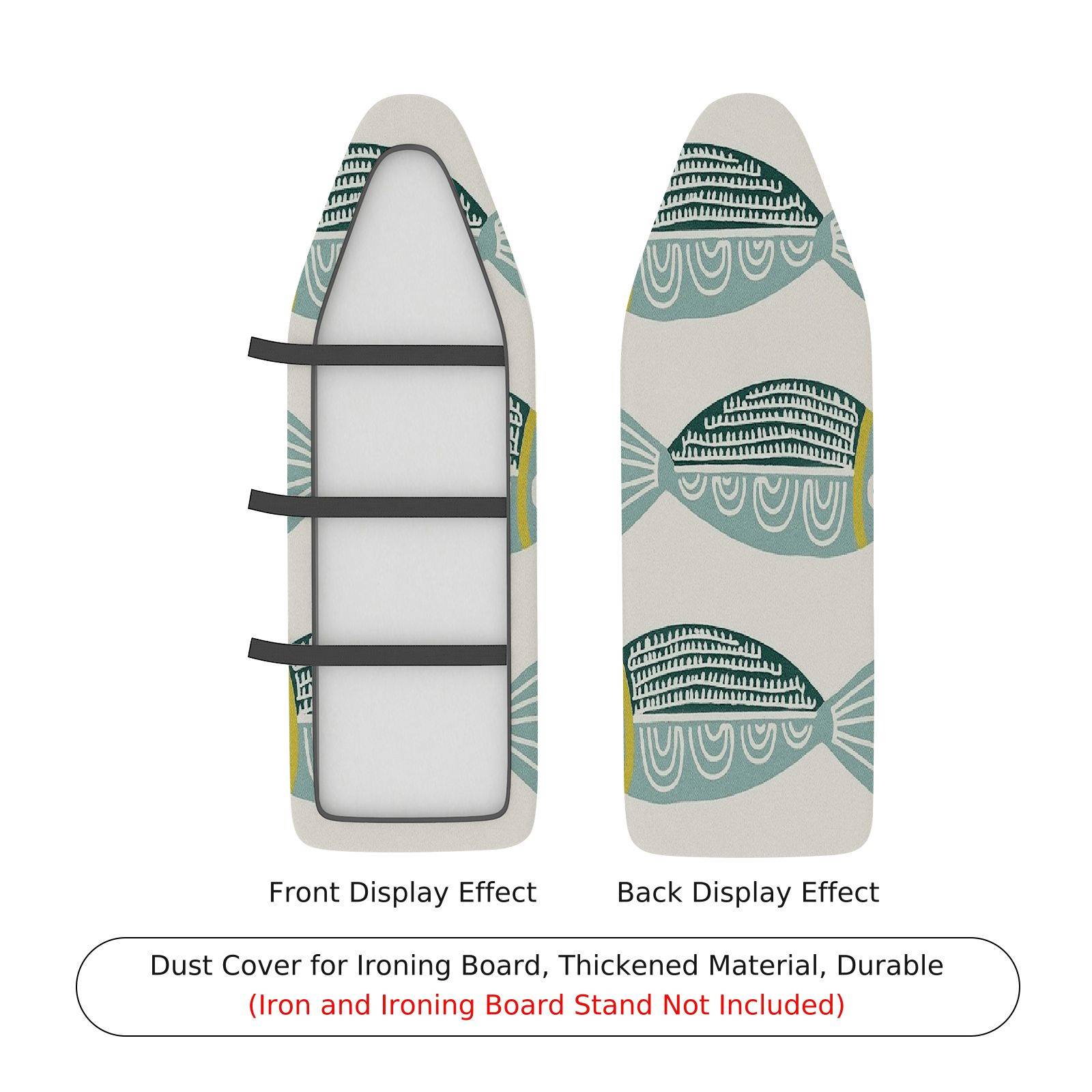 1-Piece Fish Pattern Blue Ocean  Ironing Board Cover, Universal Size, Without Board
