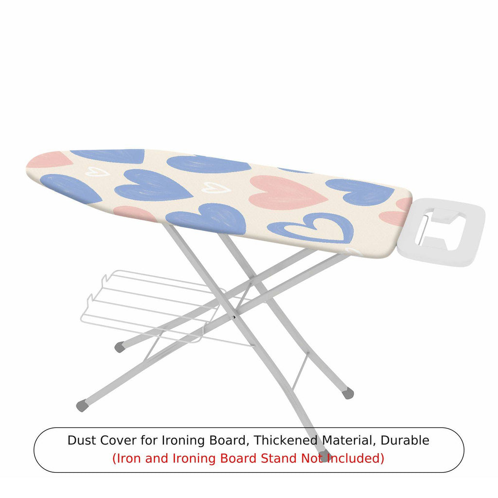 1-Piece Heart Pattern Pastel Pink Blue  Ironing Board Cover, Universal Size, Without Board