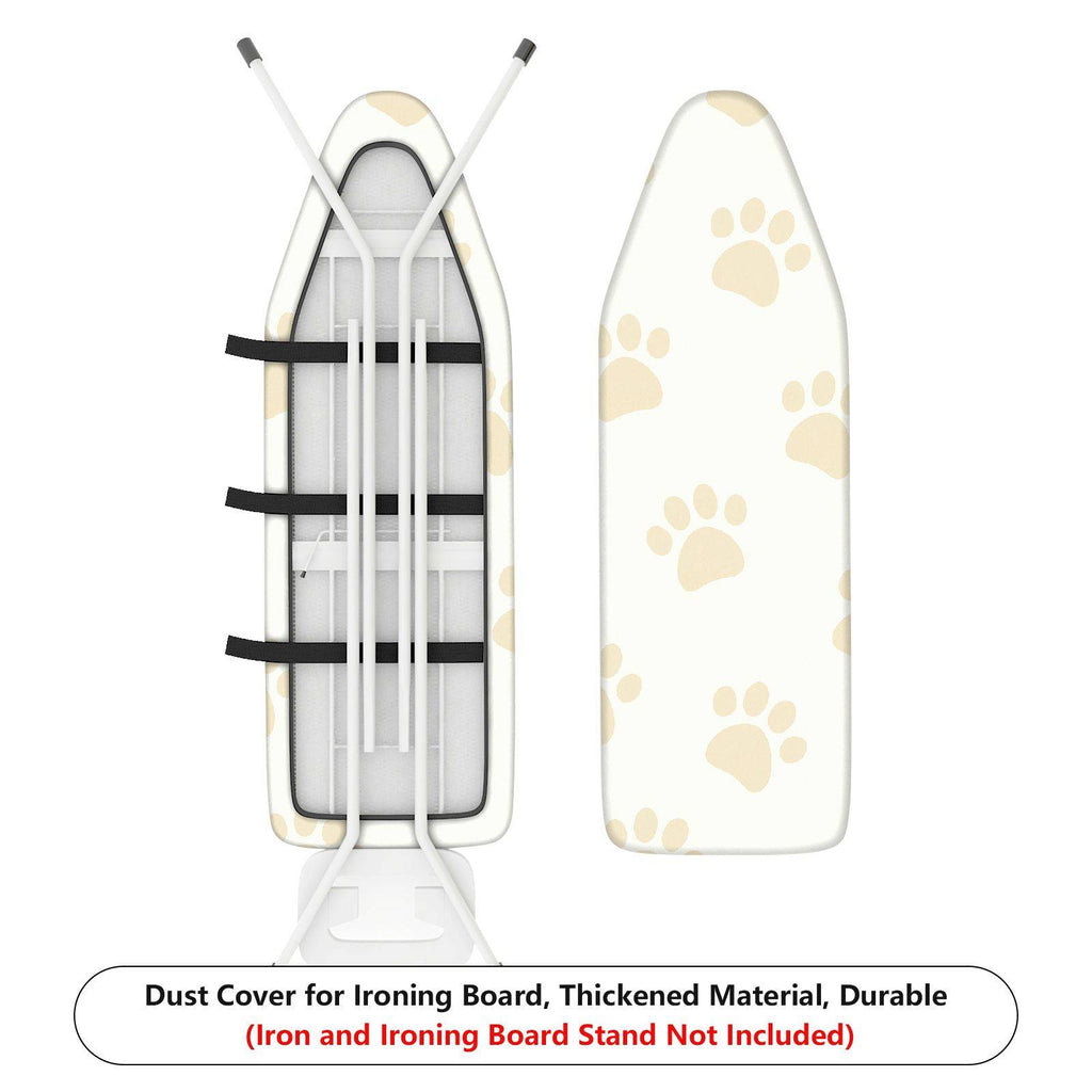 1-Piece Cute Paw Print Beige Minimalist  Ironing Board Cover, Universal Size, Without Board
