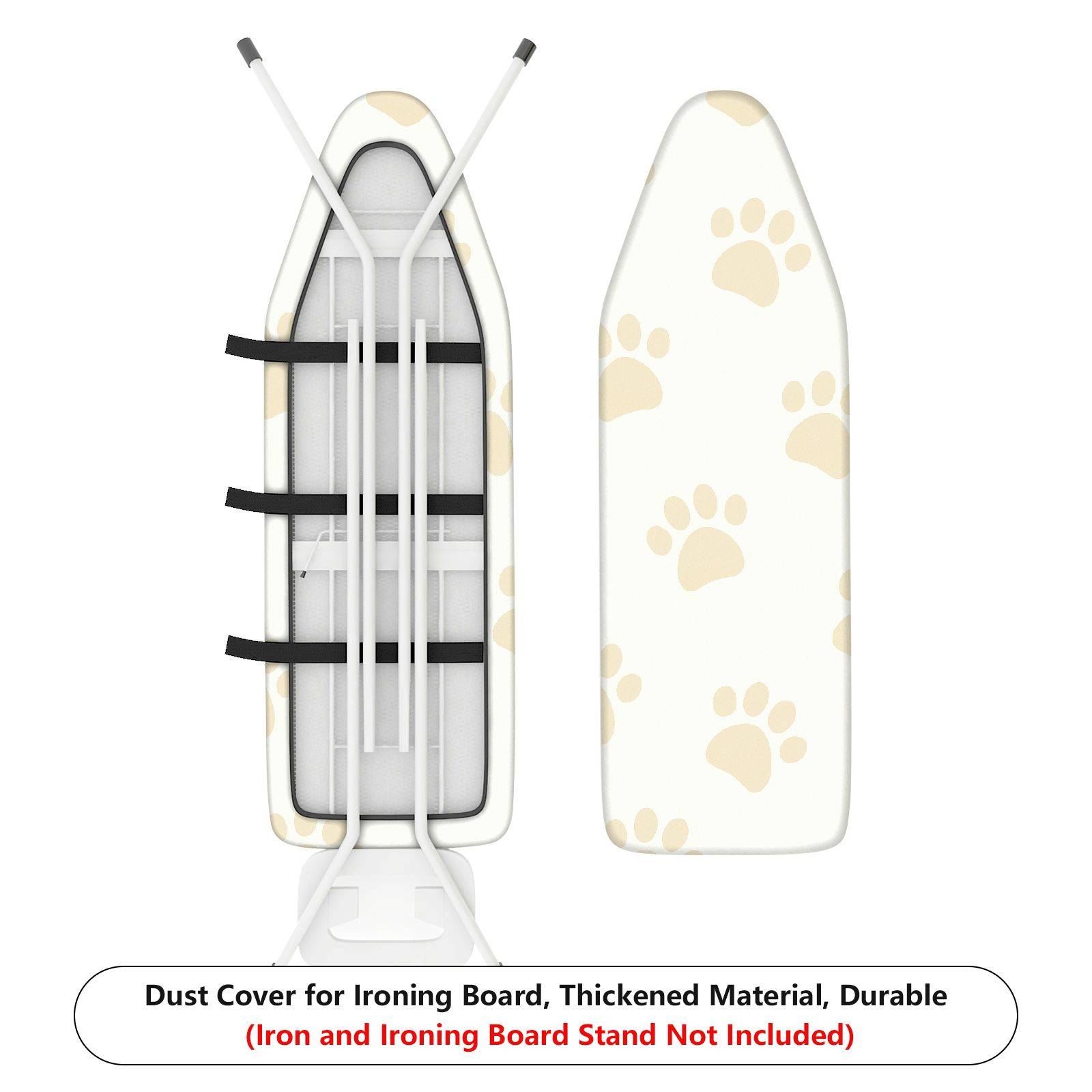 1-Piece Cute Paw Print Beige Minimalist  Ironing Board Cover, Universal Size, Without Board