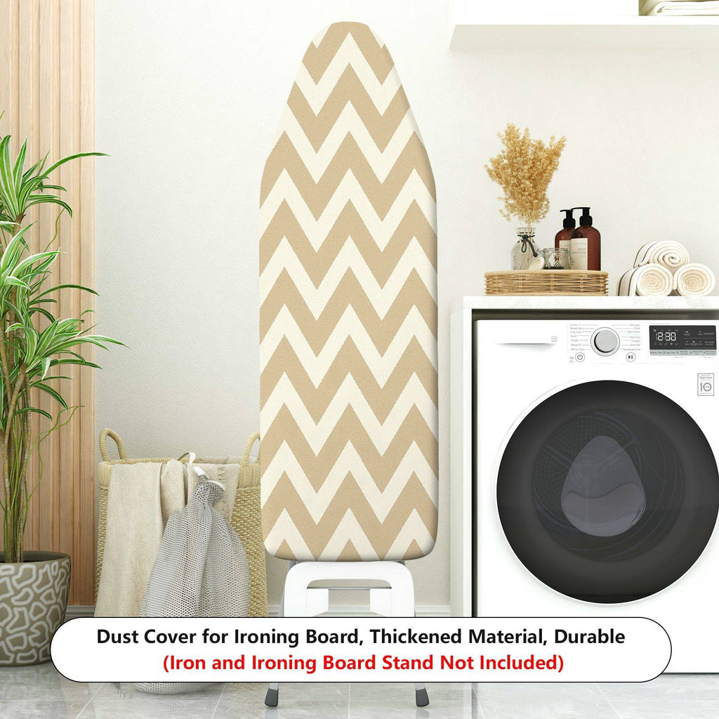 1-Piece Zigzag Beige Pattern Decorative  Ironing Board Cover, Universal Size, Without Board