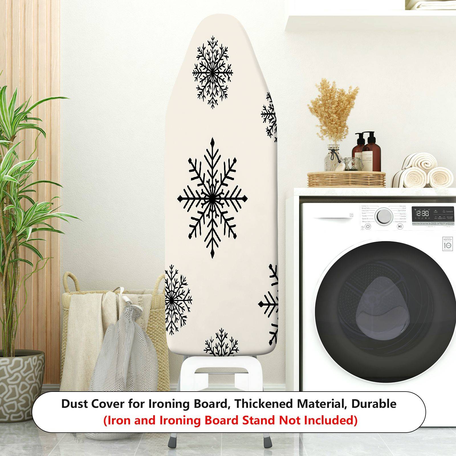 1-Piece Snowflake Pattern Christmas Winter  Ironing Board Cover, Universal Size, Without Board