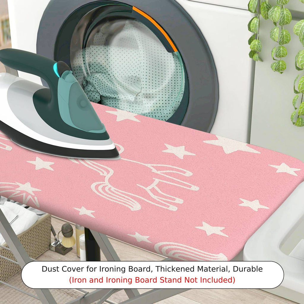 1-Piece Unicorn Star Pink  Ironing Board Cover, Universal Size, Without Board