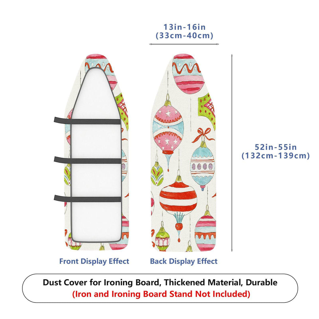 1-Piece Colorful Ornament Festive Christmas  Ironing Board Cover, Universal Size, Without Board