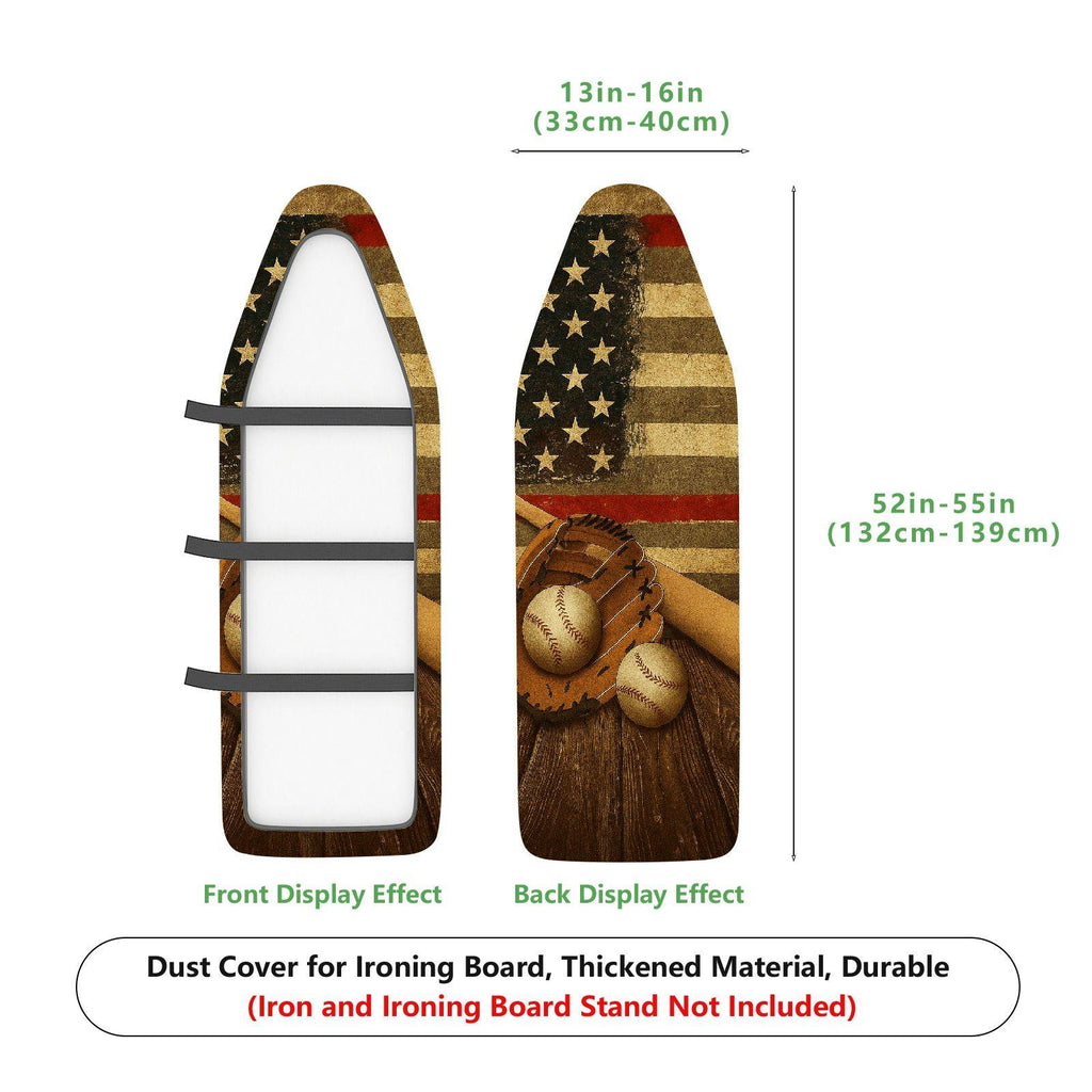 1-Piece American Flag Baseball Glove Sports  Ironing Board Cover, Universal Size, Without Board