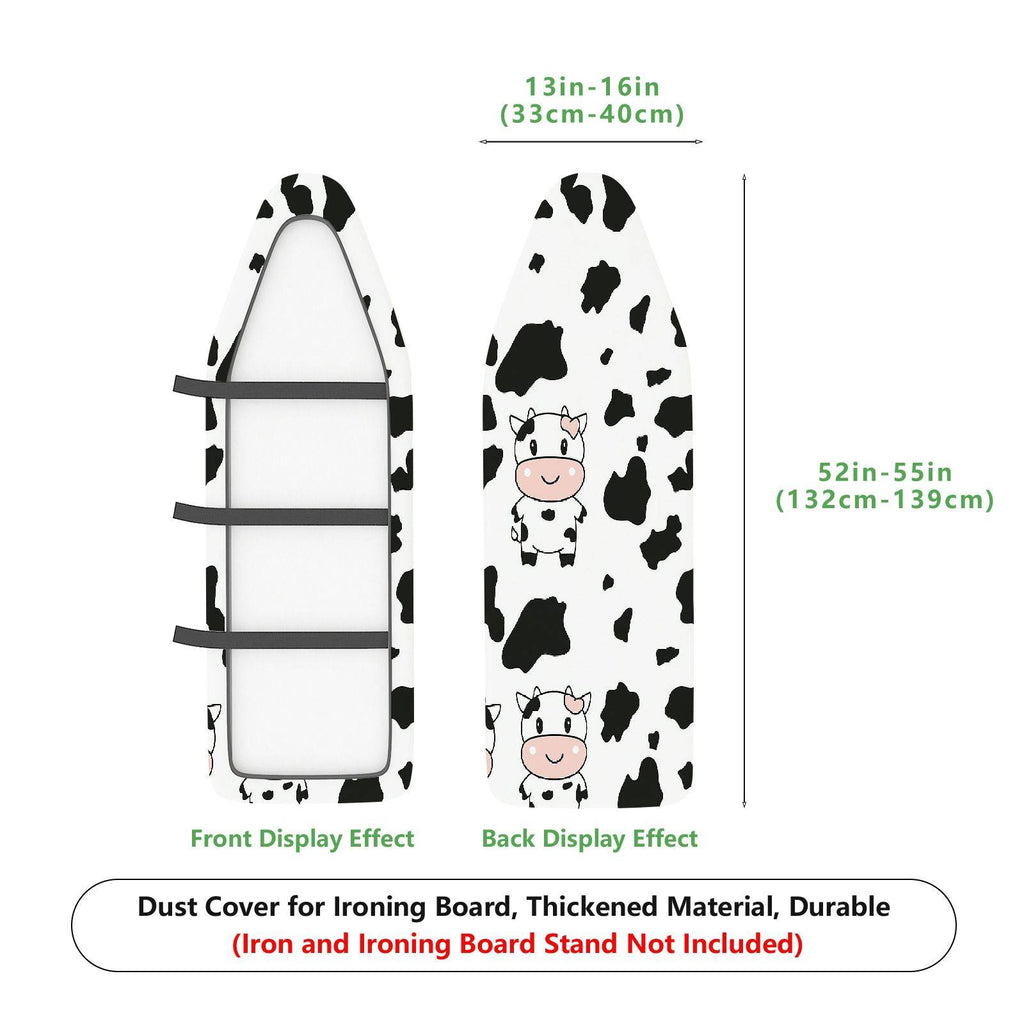 1-Piece Cow Animal Black White  Ironing Board Cover, Universal Size, Without Board