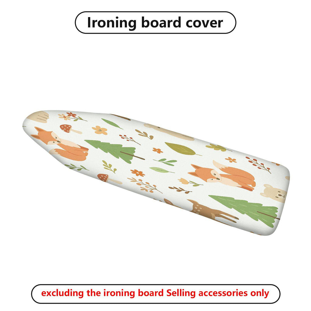 1-Piece Forest Animals Fox Deer  Ironing Board Cover, Universal Size, Without Board