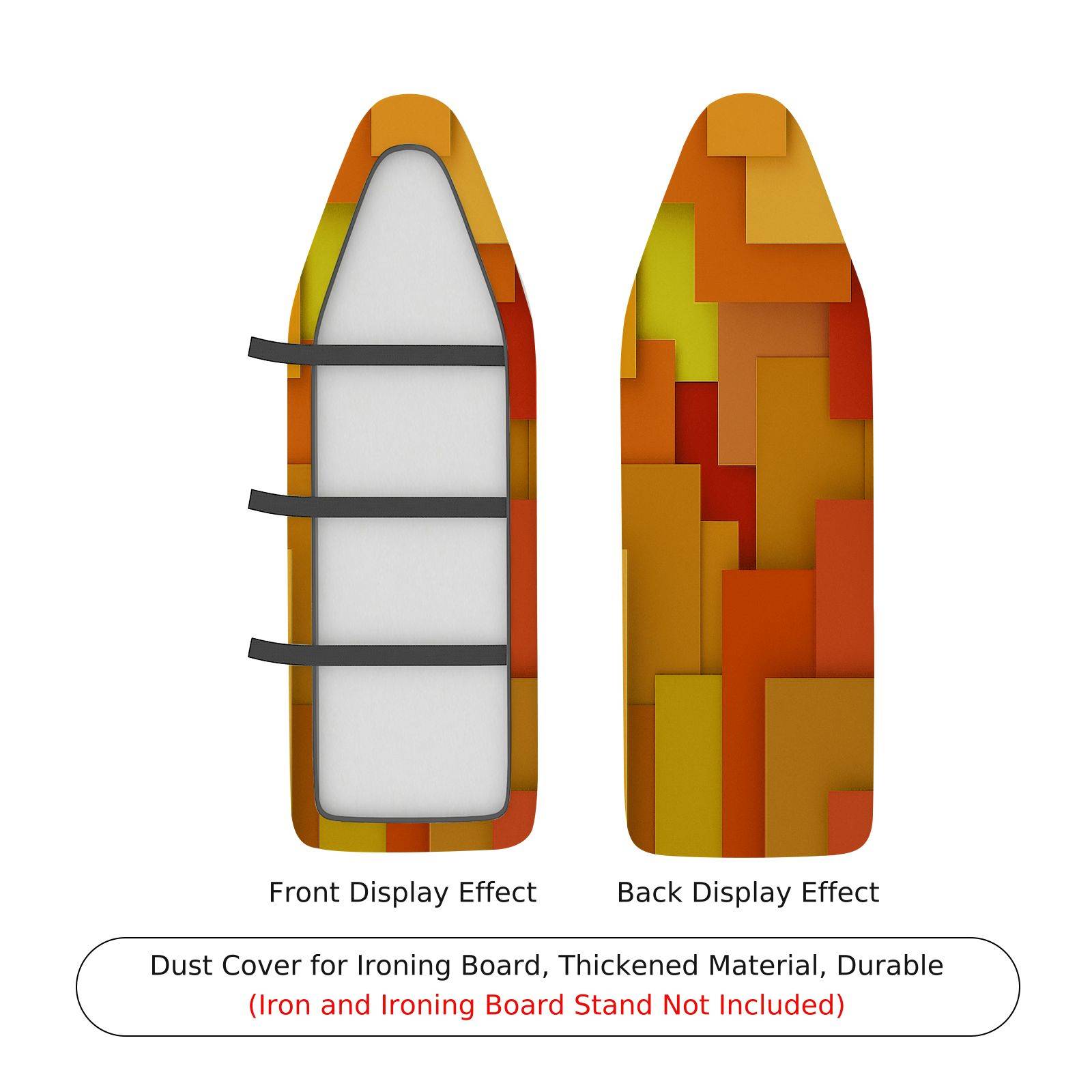 1-Piece Geometric Abstract Colorful  Ironing Board Cover, Universal Size, Without Board