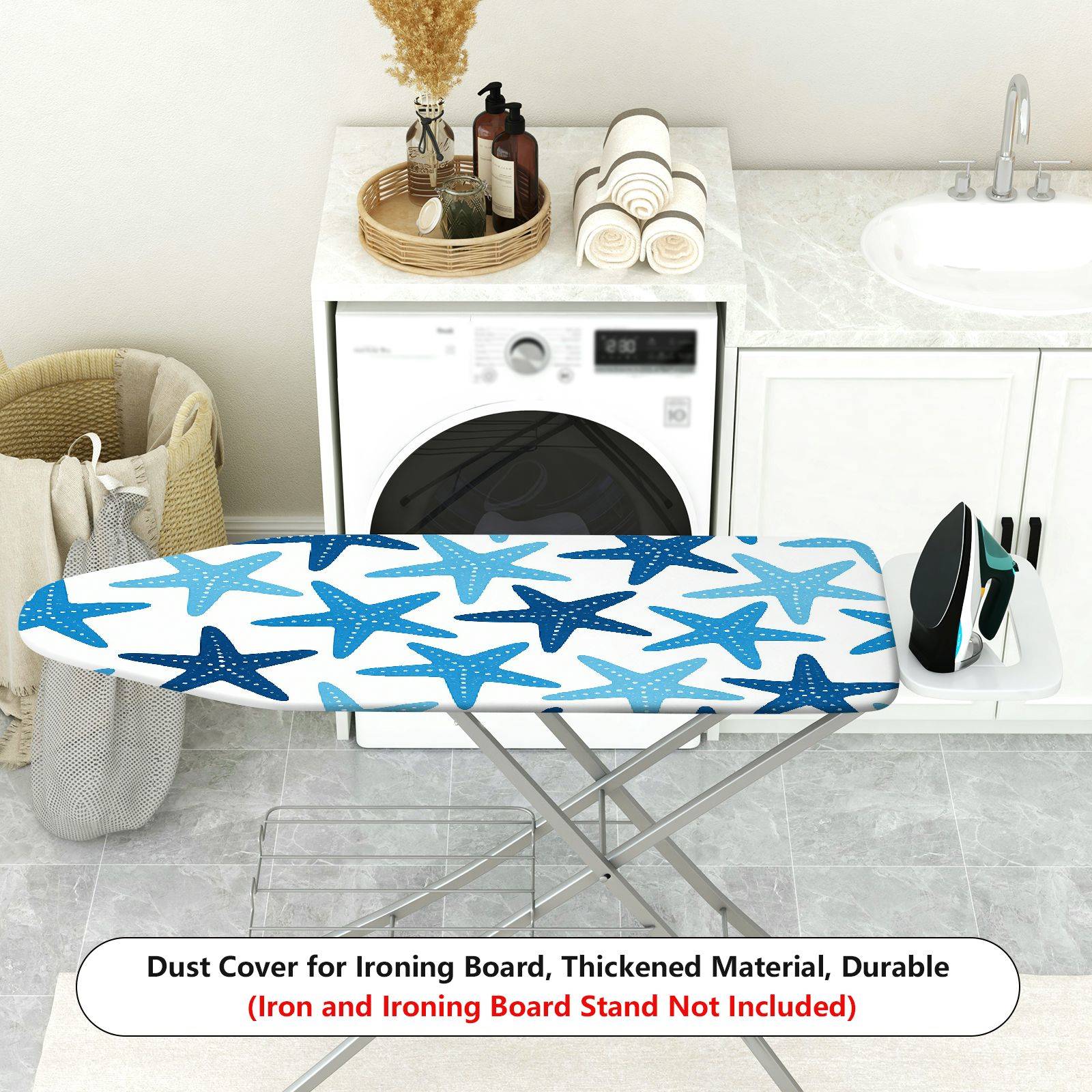 1-Piece Starfish Ocean Nautical  Ironing Board Cover, Universal Size, Without Board