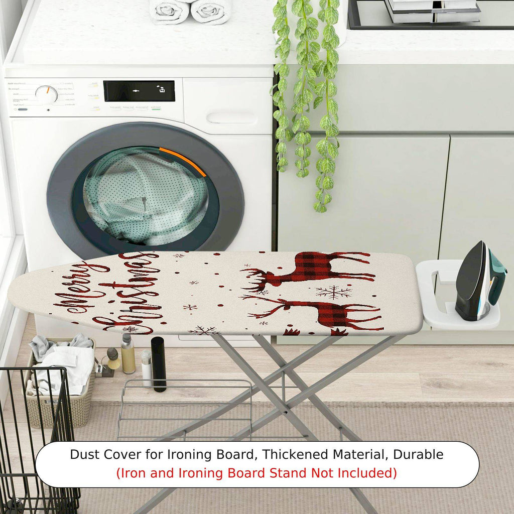 1-Piece Christmas Reindeer Snowflakes  Ironing Board Cover, Universal Size, Without Board