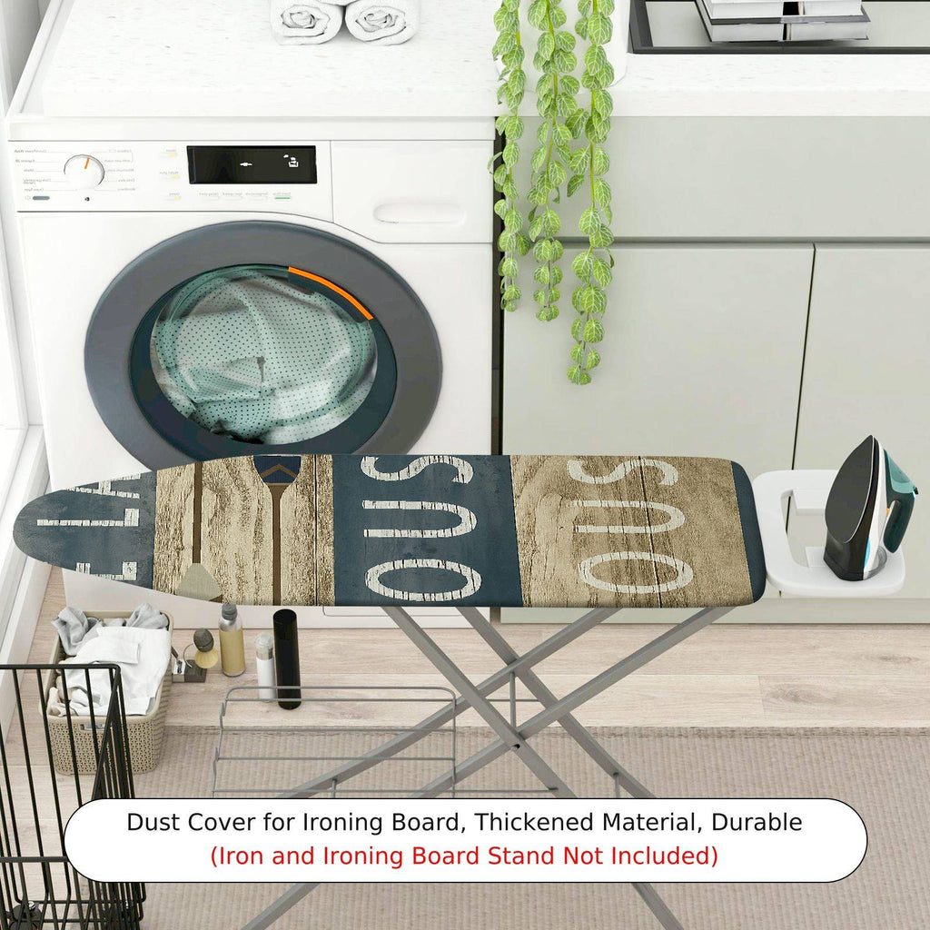 1-Piece Vintage Retro Letters  Ironing Board Cover, Universal Size, Without Board
