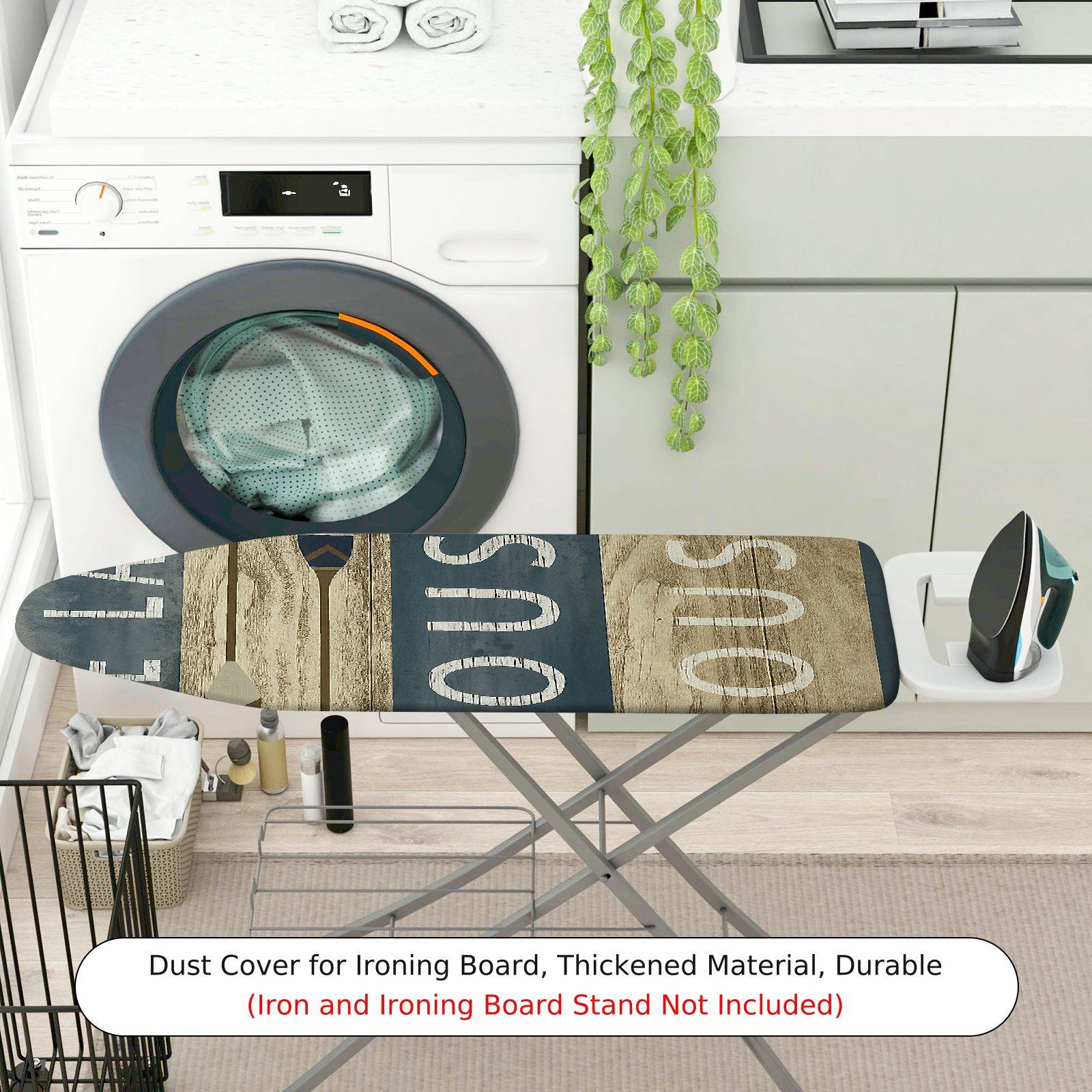 1-Piece Vintage Retro Letters  Ironing Board Cover, Universal Size, Without Board