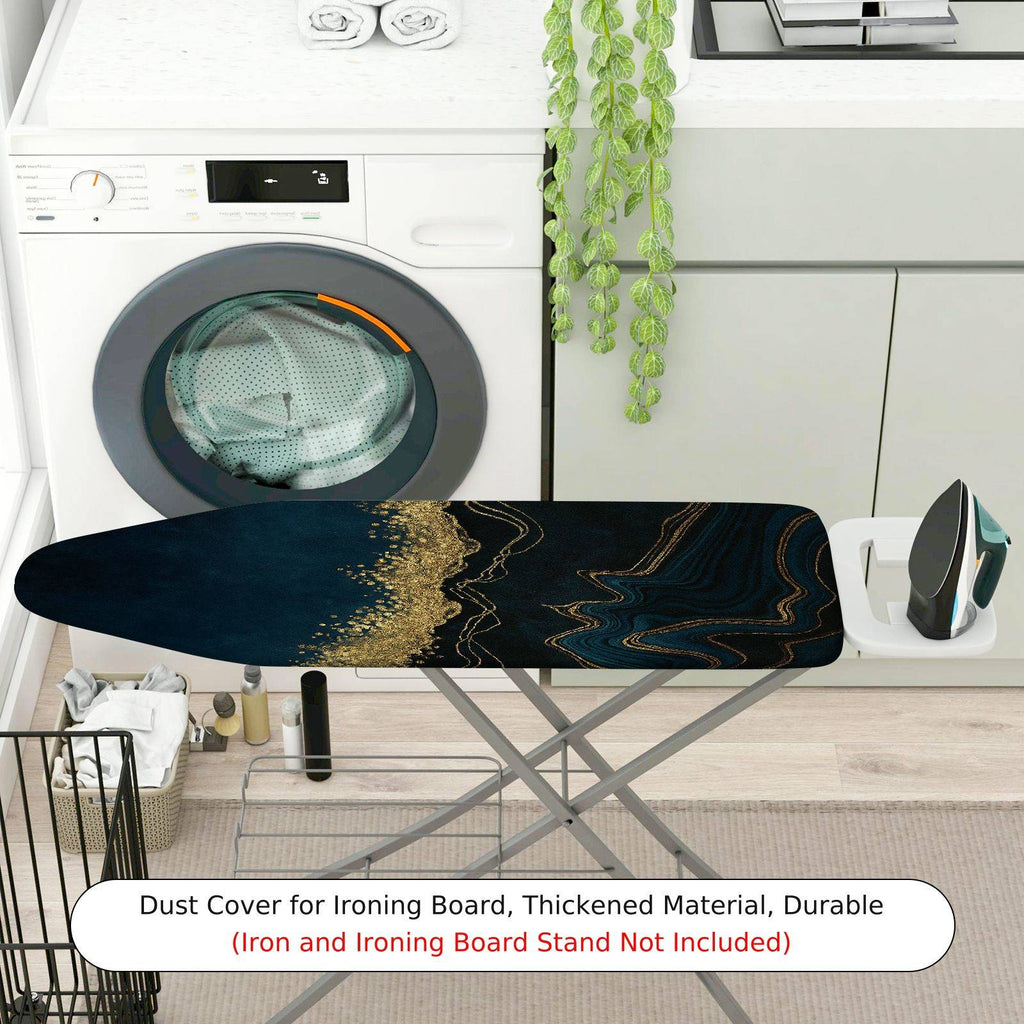 1-Piece Marble Gold Abstract Pattern  Ironing Board Cover, Universal Size, Without Board