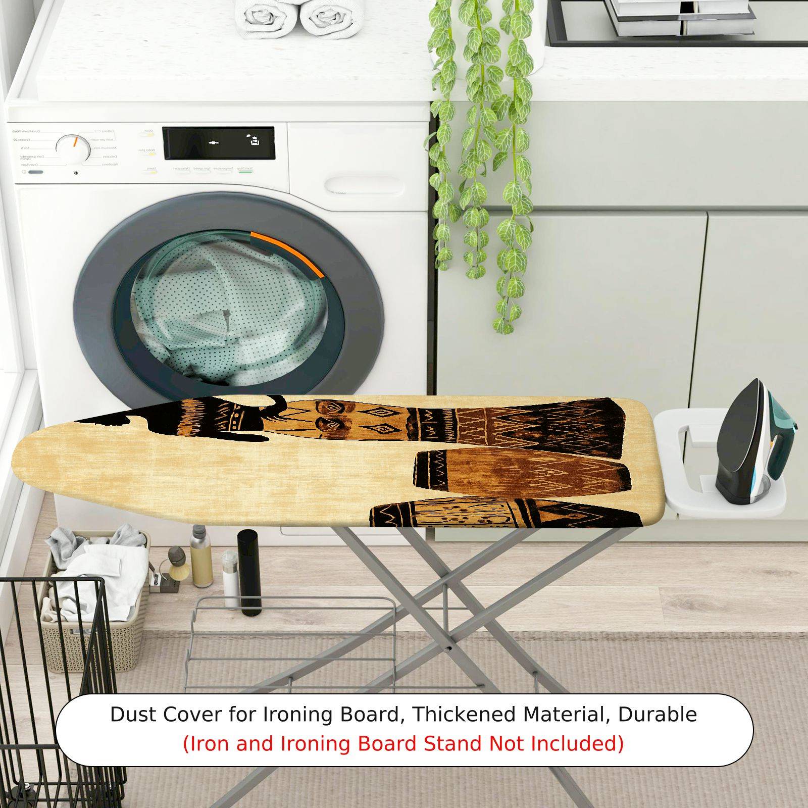 1-Piece African Tribal Pattern Ethnic Drum  Ironing Board Cover, Universal Size, Without Board