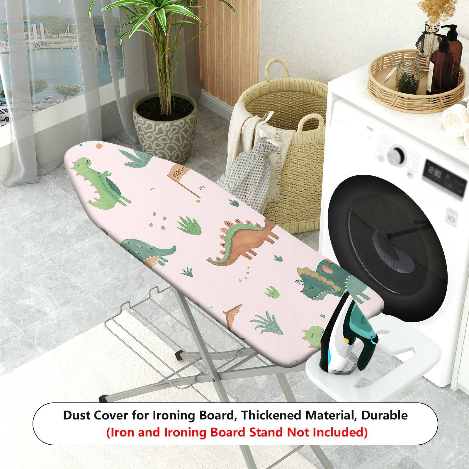 1-Piece Dinosaur Safari Animal  Ironing Board Cover, Universal Size, Without Board