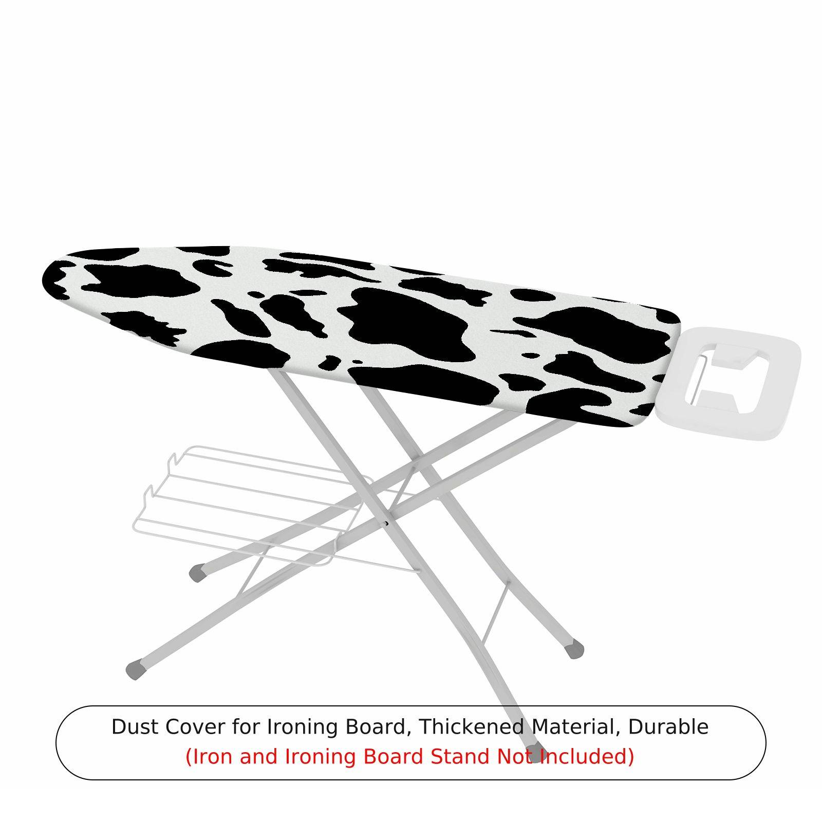 1-Piece Animal Print Black White Cow  Ironing Board Cover, Universal Size, Without Board