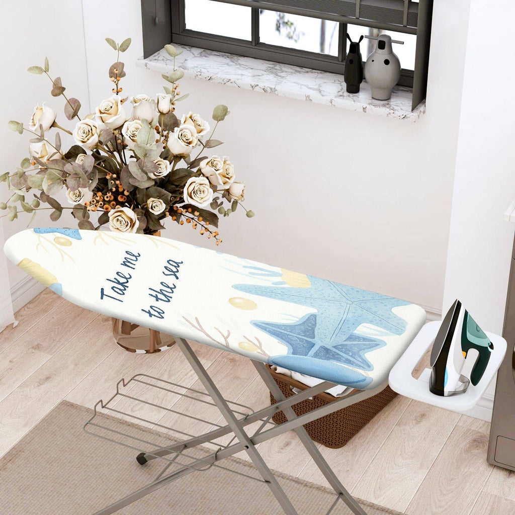 1-Piece Ocean Starfish Shell  Ironing Board Cover, Universal Size, Without Board