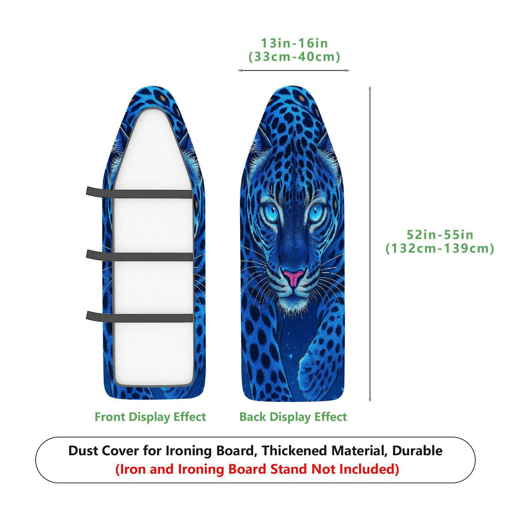 1-Piece Blue Leopard Pattern Animal Print Stylish  Ironing Board Cover, Universal Size, Without Board