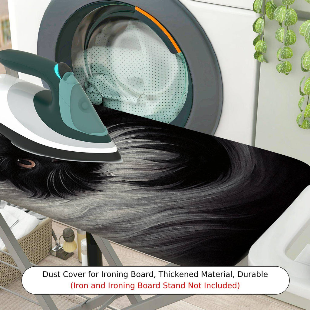 1-Piece Black White Cat Artistic Animal Print  Ironing Board Cover, Universal Size, Without Board