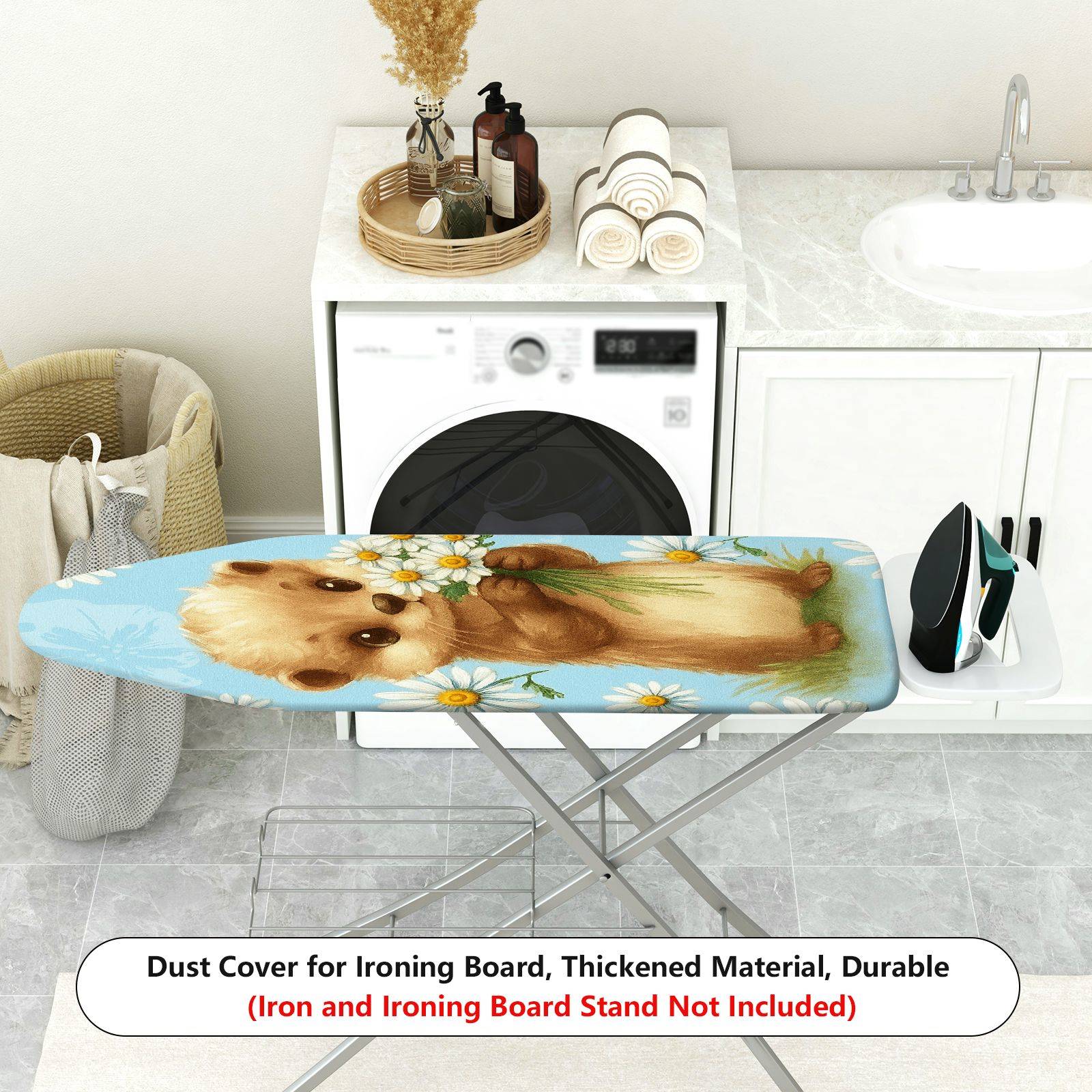 1-Piece Cute Flower Animal  Ironing Board Cover, Universal Size, Without Board