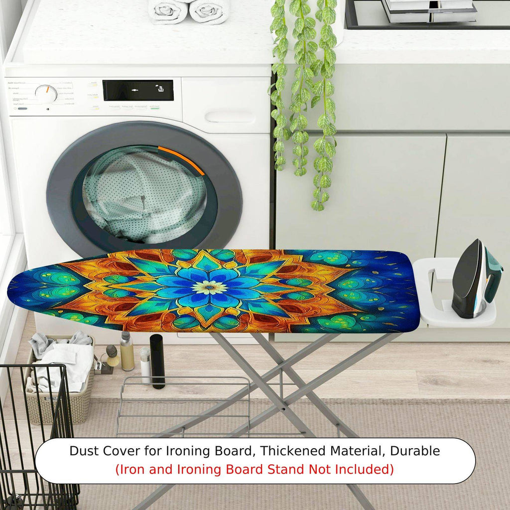 1-Piece Mandala Abstract Colorful  Ironing Board Cover, Universal Size, Without Board