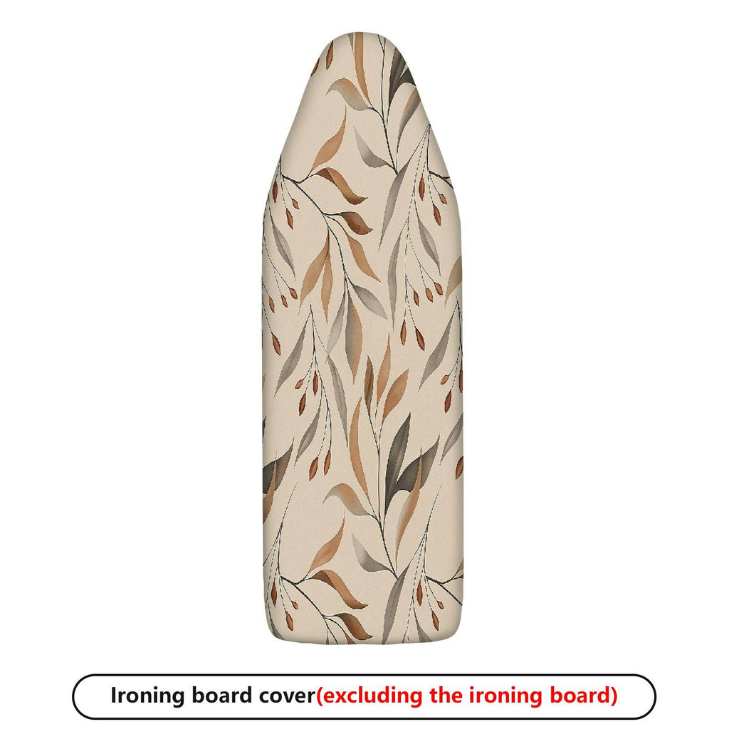 1-Piece Leaf Pattern Brown Beige Abstract Design  Ironing Board Cover, Universal Size, Without Board
