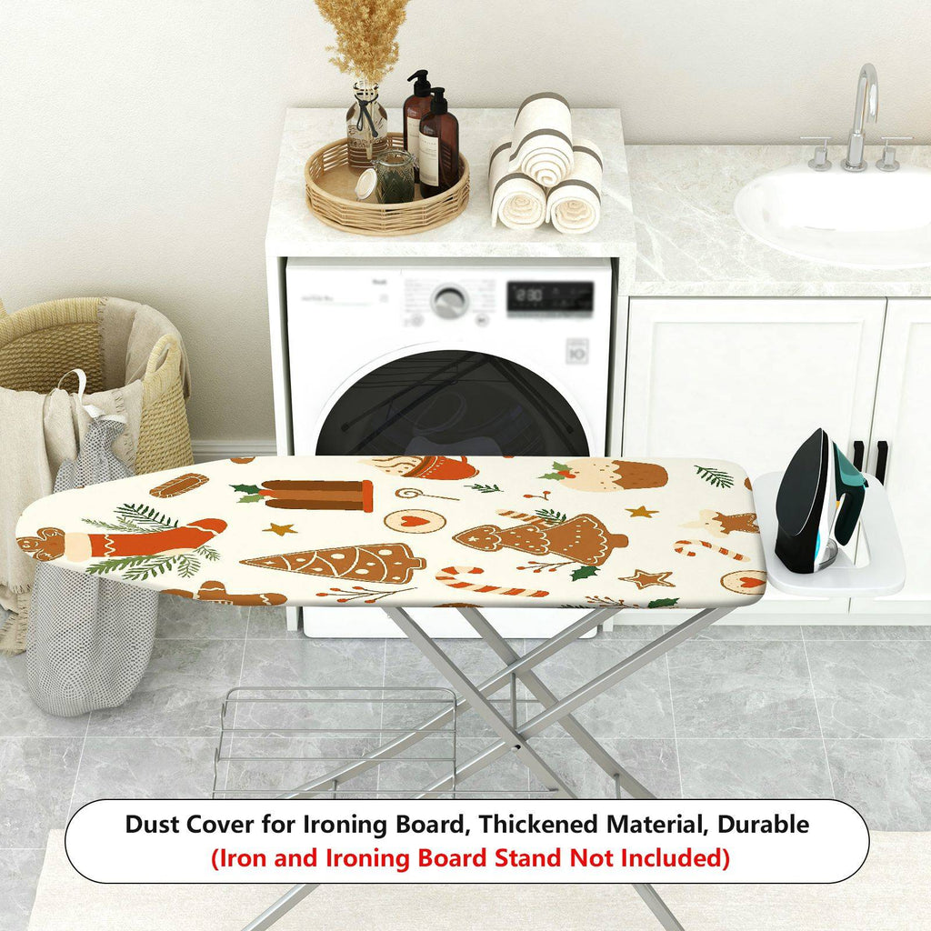 1-Piece Christmas Gingerbread Candy Cane  Ironing Board Cover, Universal Size, Without Board