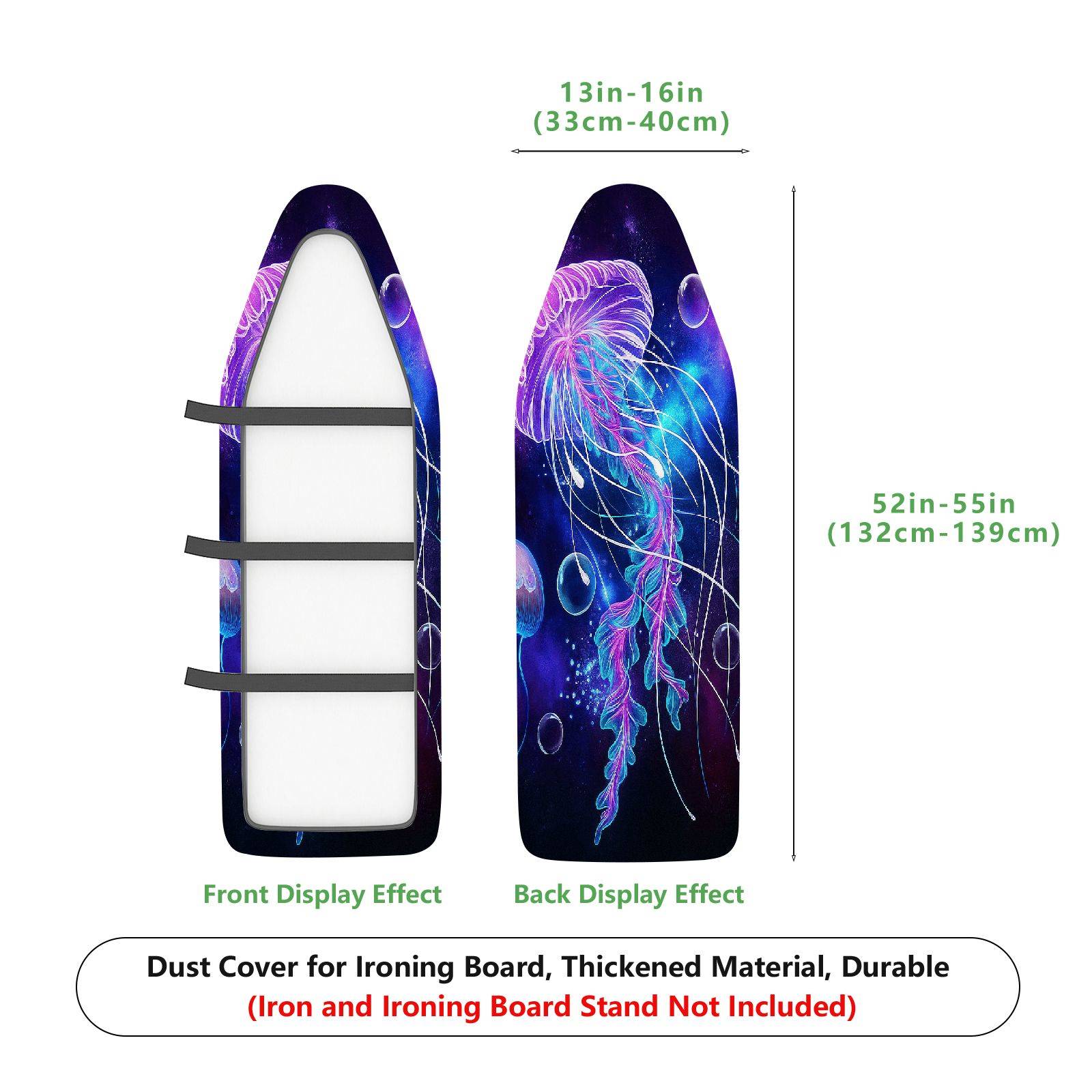 1-Piece Jellyfish Space Ocean  Ironing Board Cover, Universal Size, Without Board