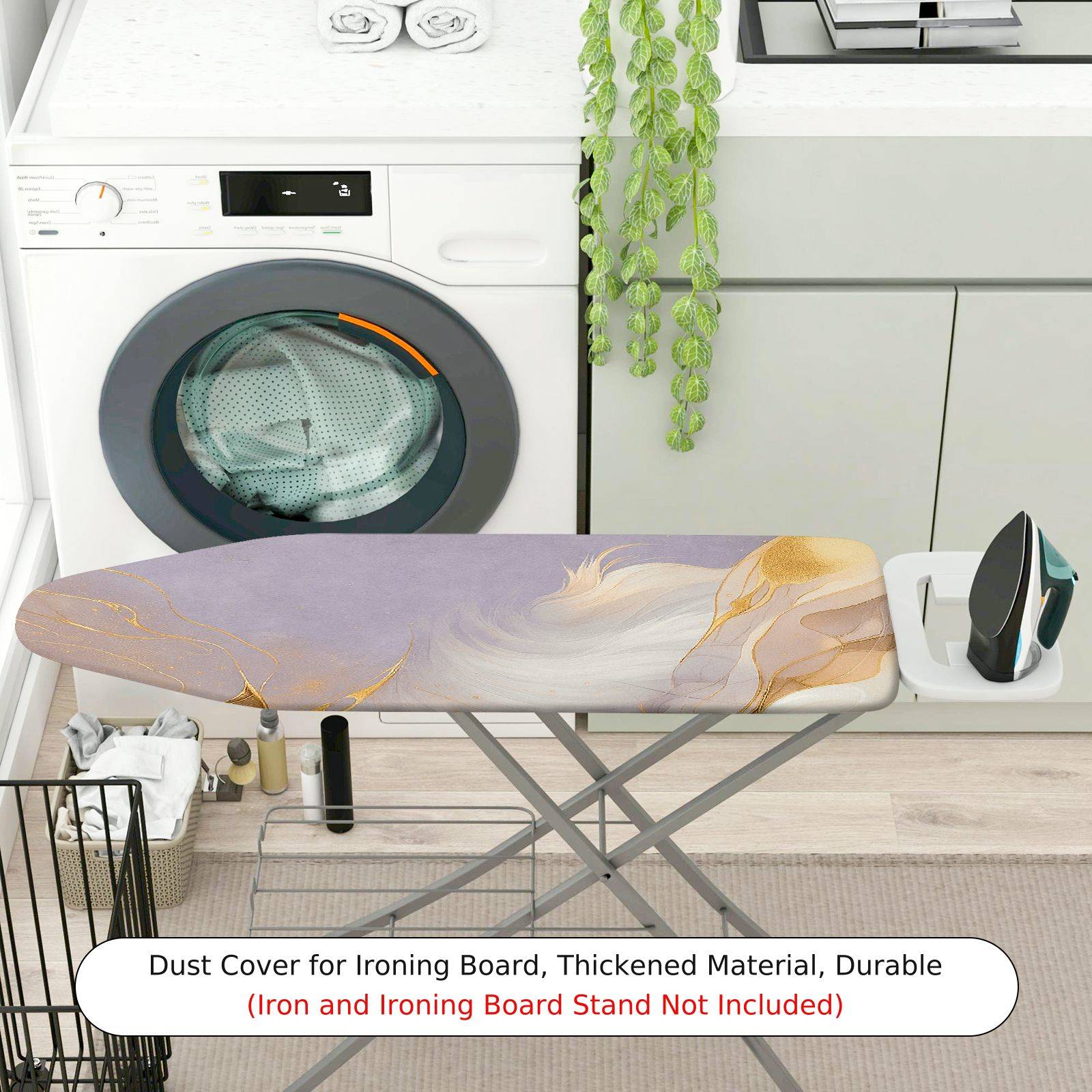1-Piece Abstract Art Marble Luxury  Ironing Board Cover, Universal Size, Without Board